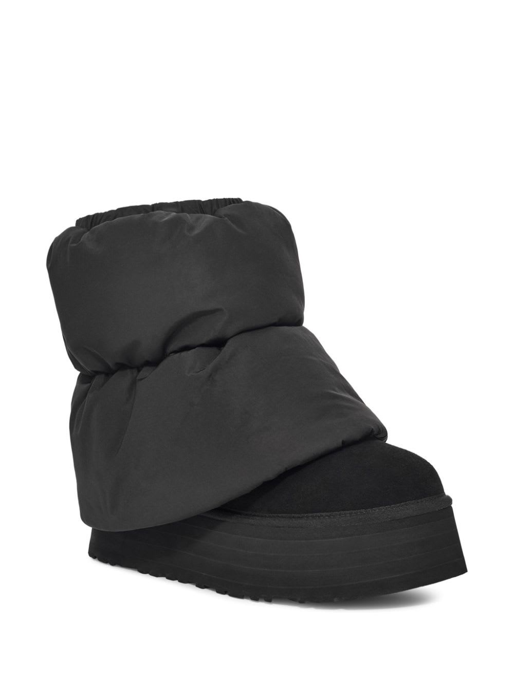 Shop Ugg Woman Classic Mini Dipper Puffer Boots In Bblc Black Black