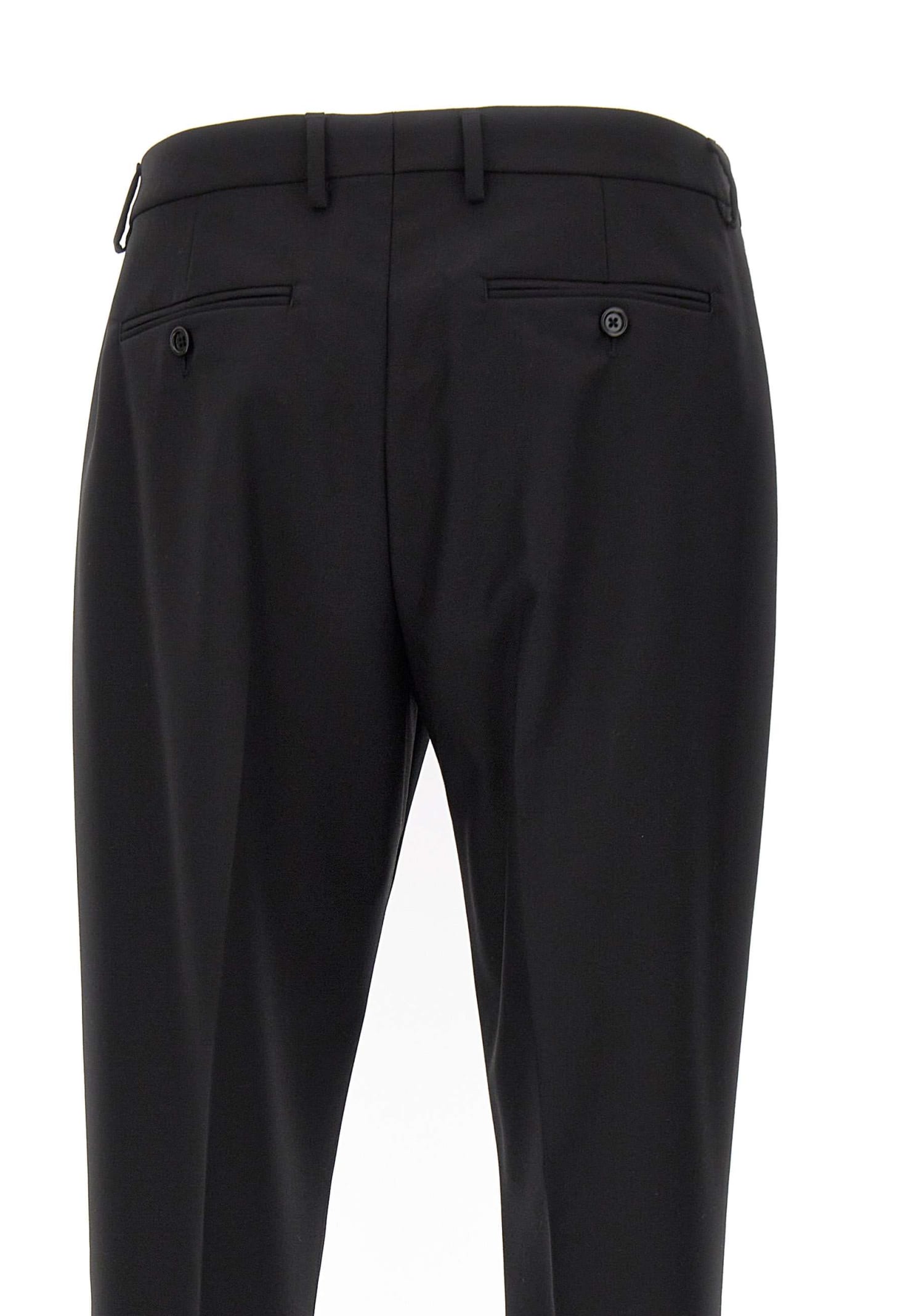 Shop Lardini Wool And Mohair Pants In Black