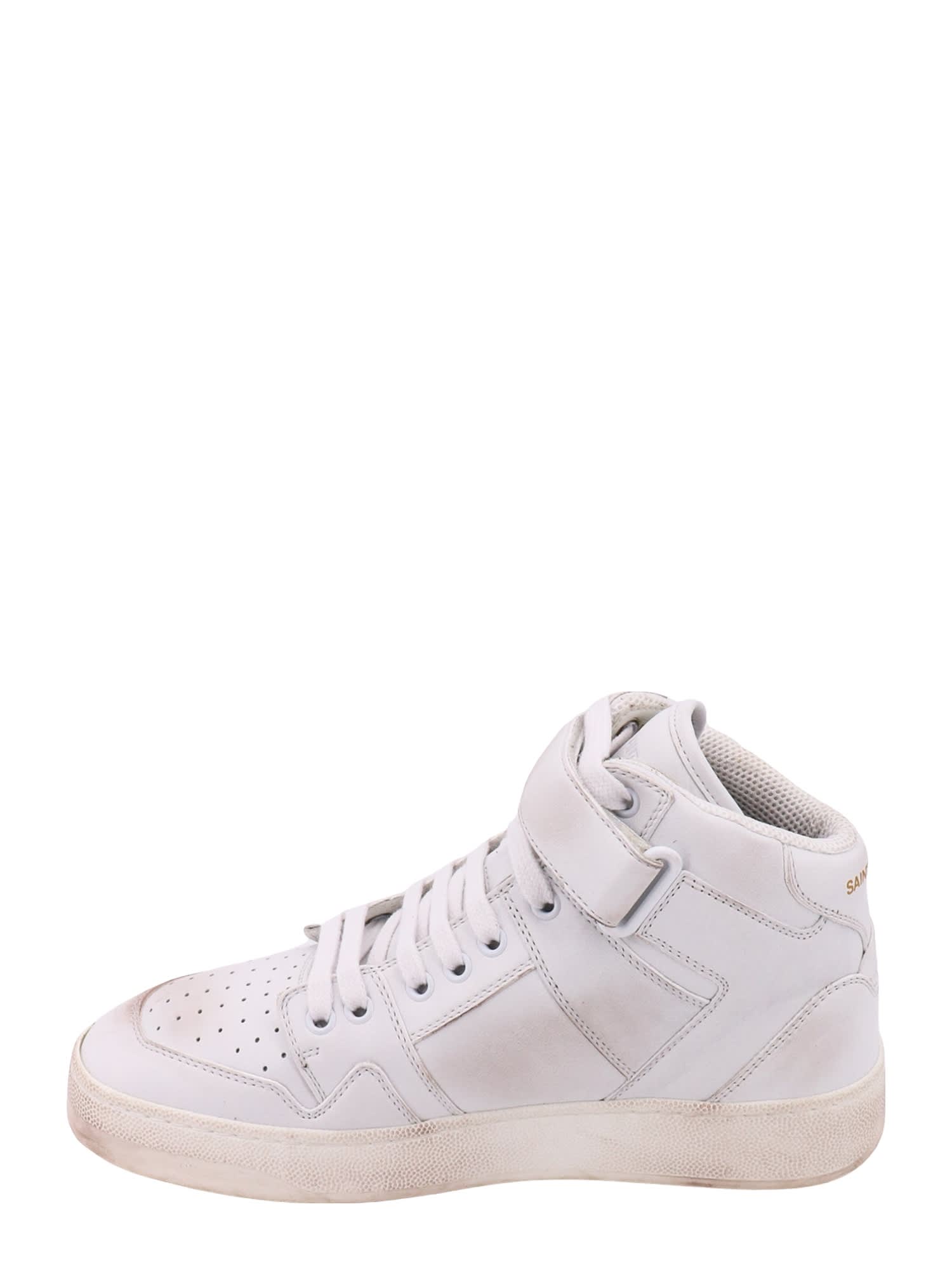 SAINT LAURENT LAX SNEAKERS IN WASHED-OUT EFFECT LEATHER