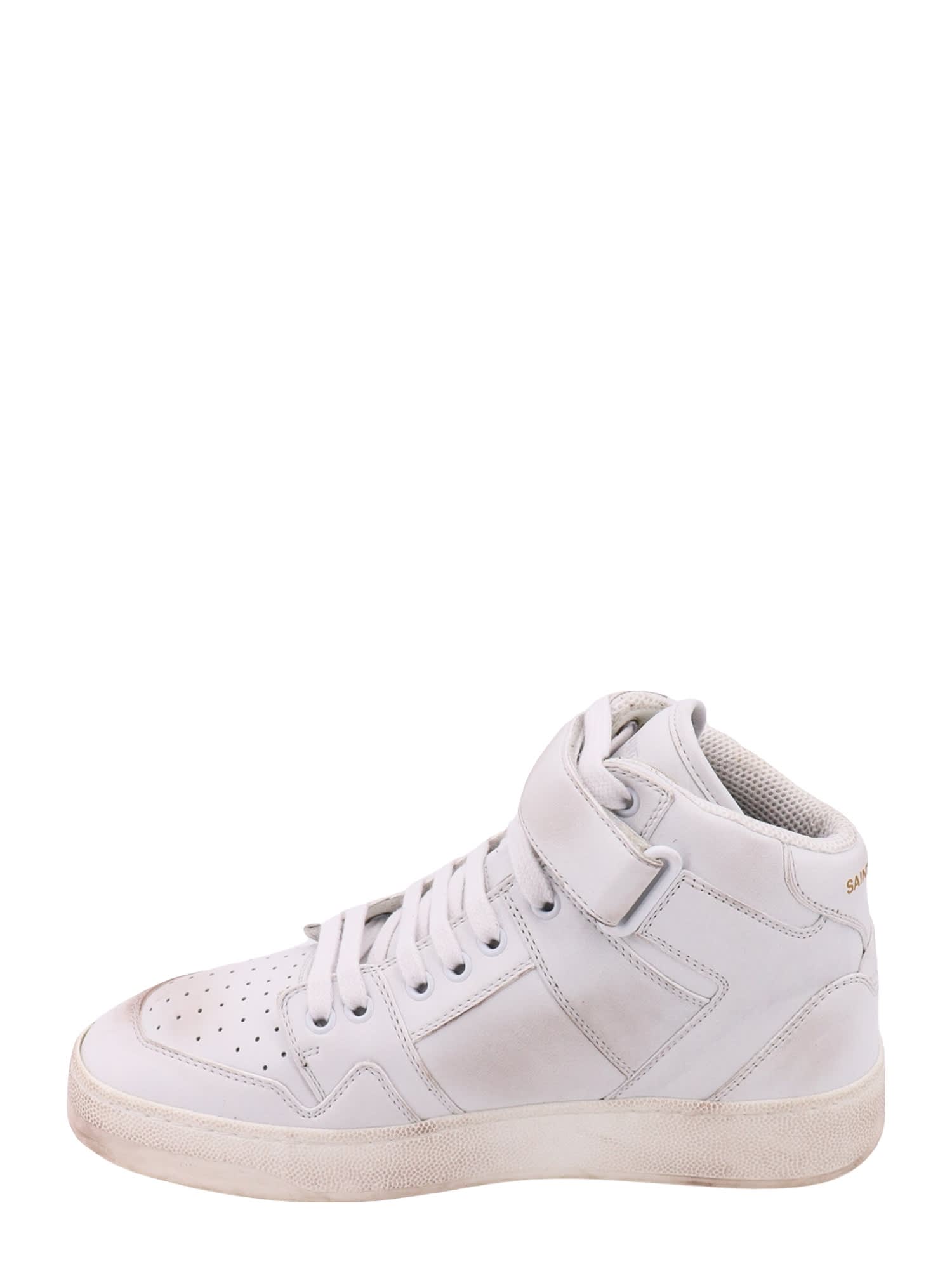 Shop Saint Laurent Lax Sneakers In White