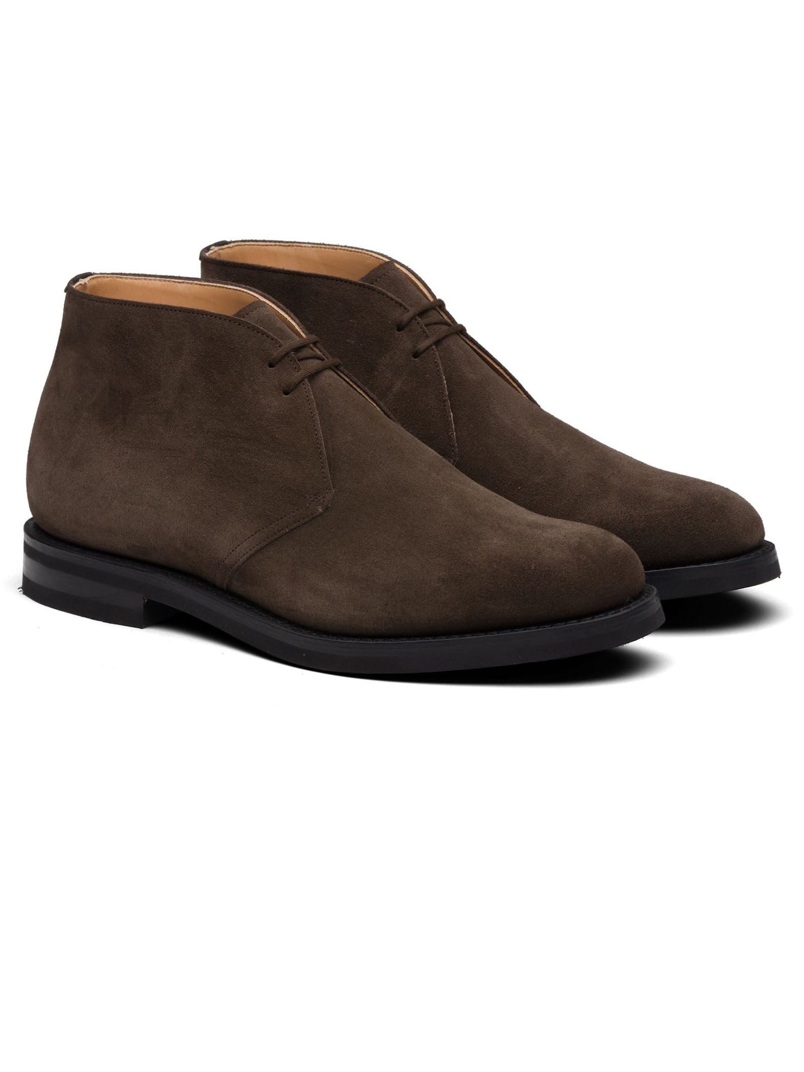 Shop Church's Desert Boot In Castoro Suede Upper In Dark Brown