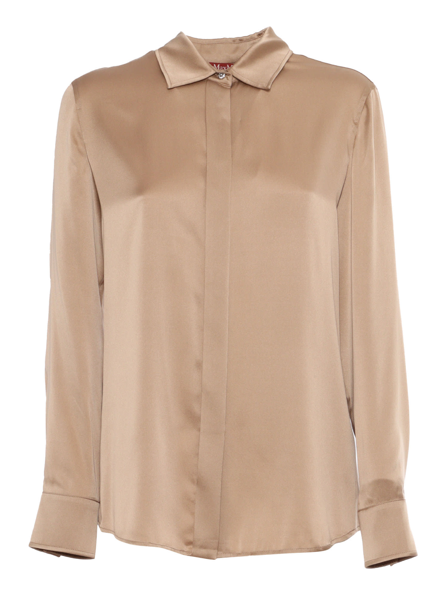 Shop Max Mara Baden Camel Shirt