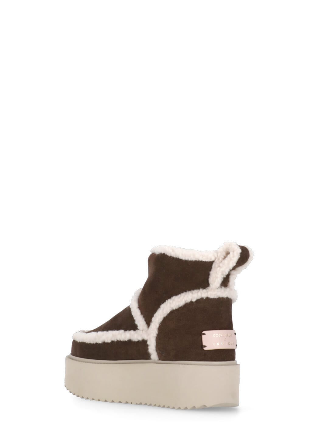 Shop Coccinelle Classic Low Shearling Boots X Inuikii In Brown