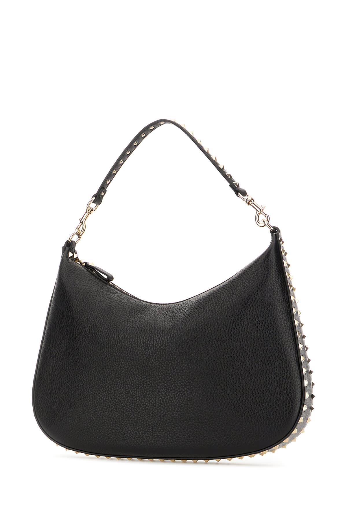 Shop Valentino Black Leather Handbag In Nero