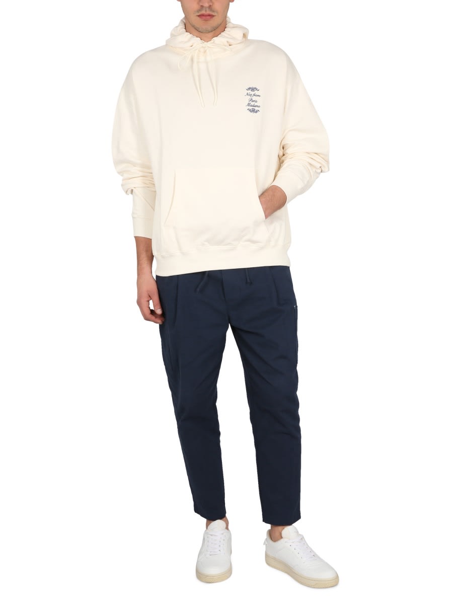Drôle De Monsieur "not From Paris Madame" Hoodie In Beige