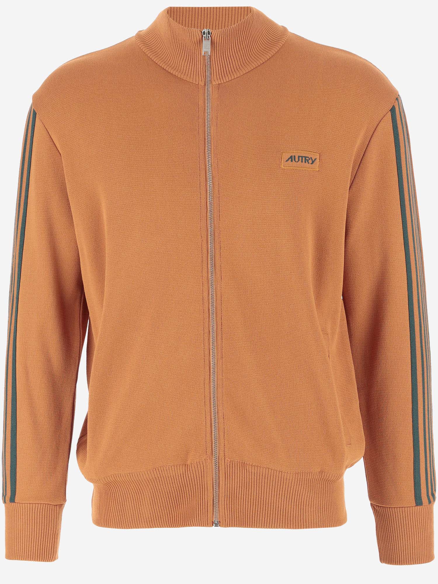 Shop Autry Viscose Blend Sweatshirt With Logo In Orange