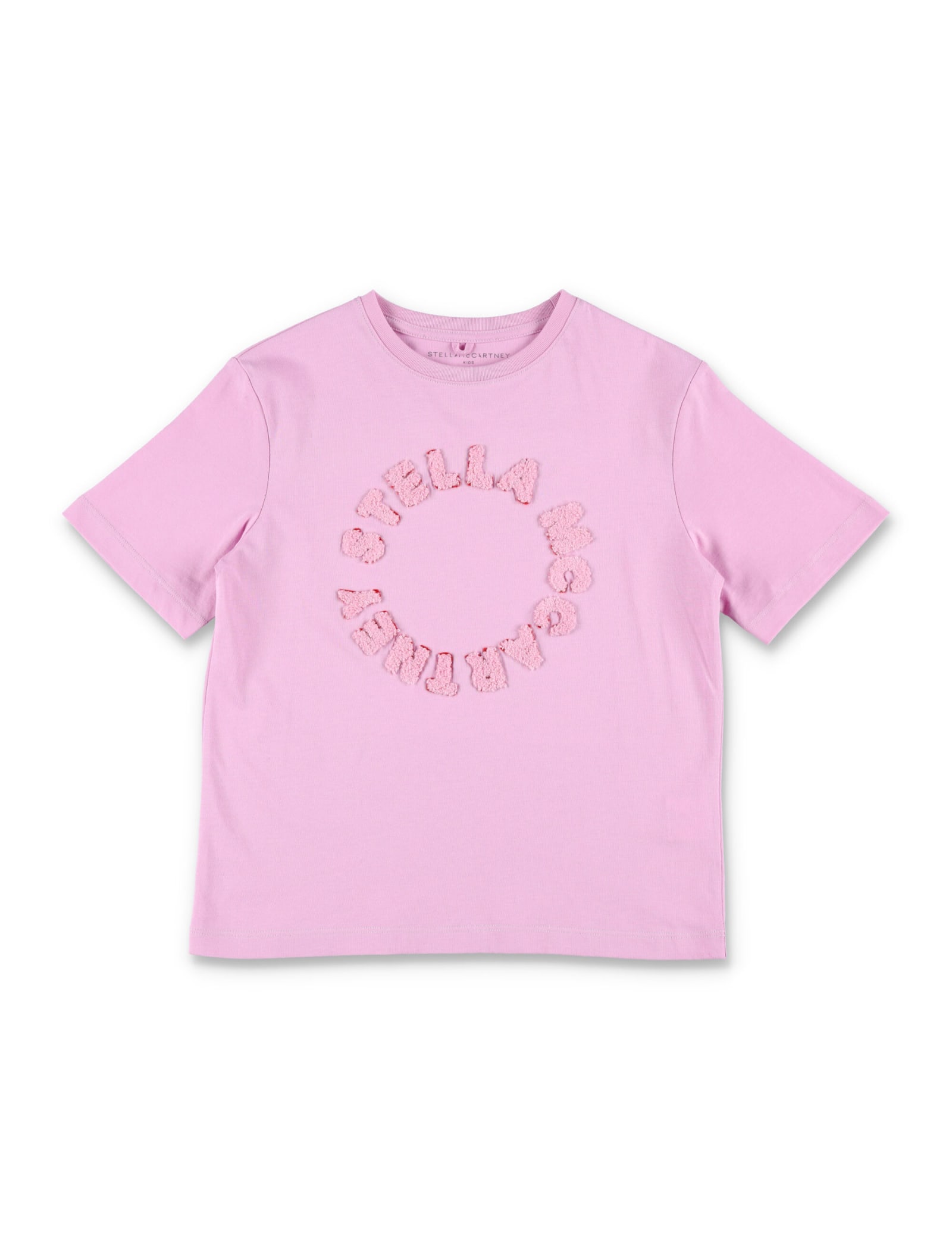 Shop Stella Mccartney Medallion Logo T-shirt In Pink