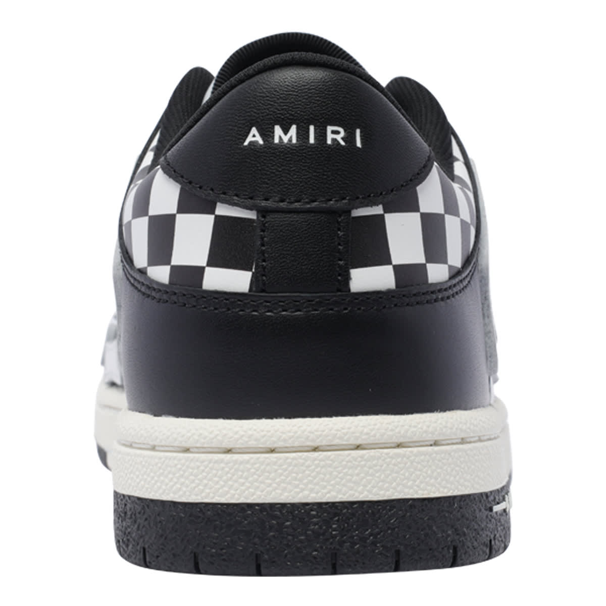 Shop Amiri Checkered Skel Top Low Sneakers In Black