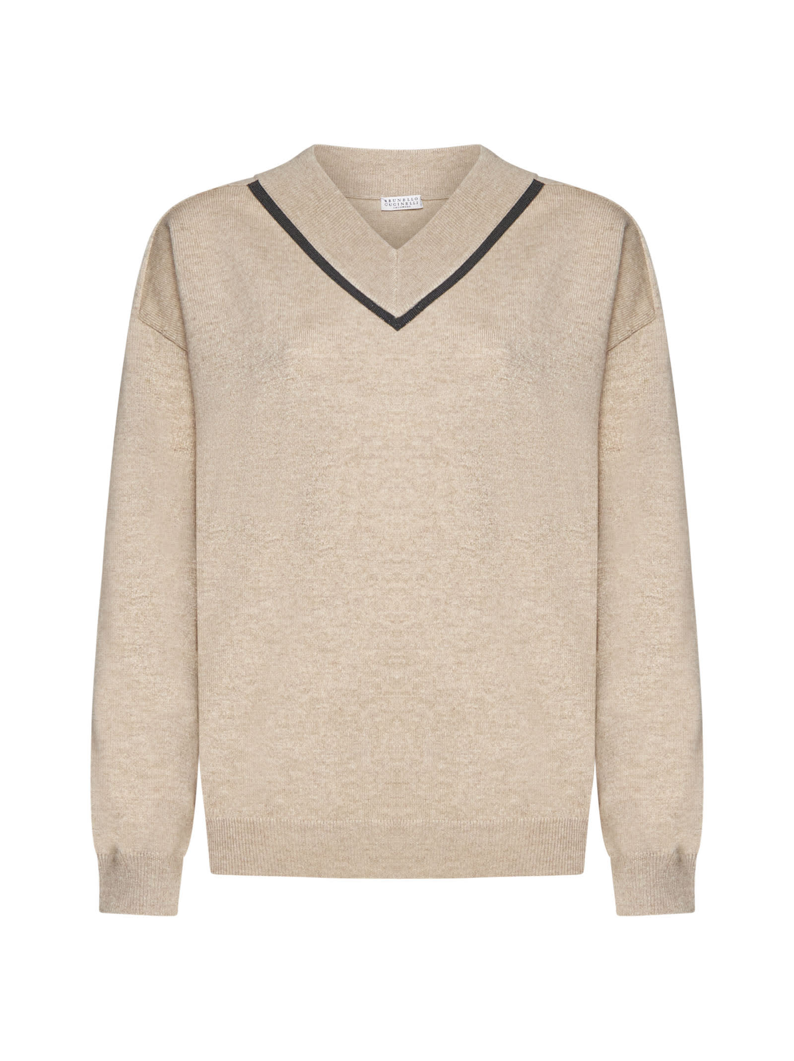 Shop Brunello Cucinelli Sweater In Camel Chiaro