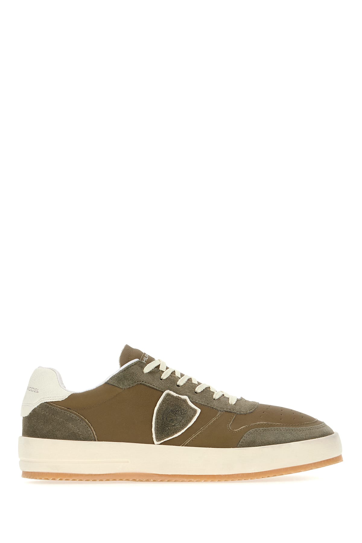 Philippe Model Multicolor Suede Nice Low Sneakers In Brown