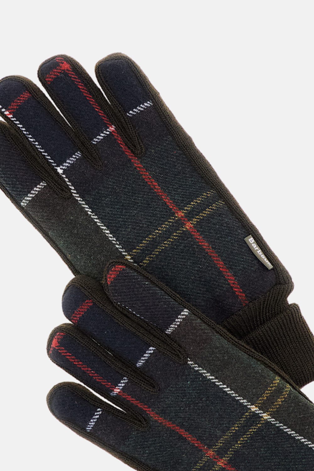 Barbour Hackney Tartan Gloves In Black