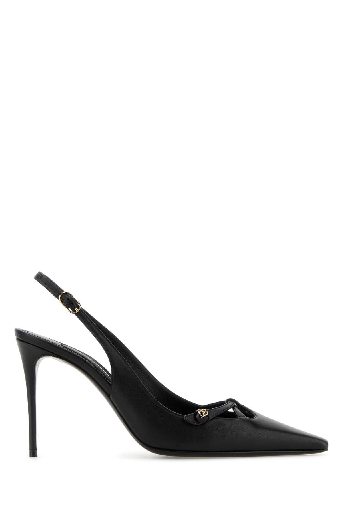 Shop Dolce & Gabbana Black Leather Pumps In Nero