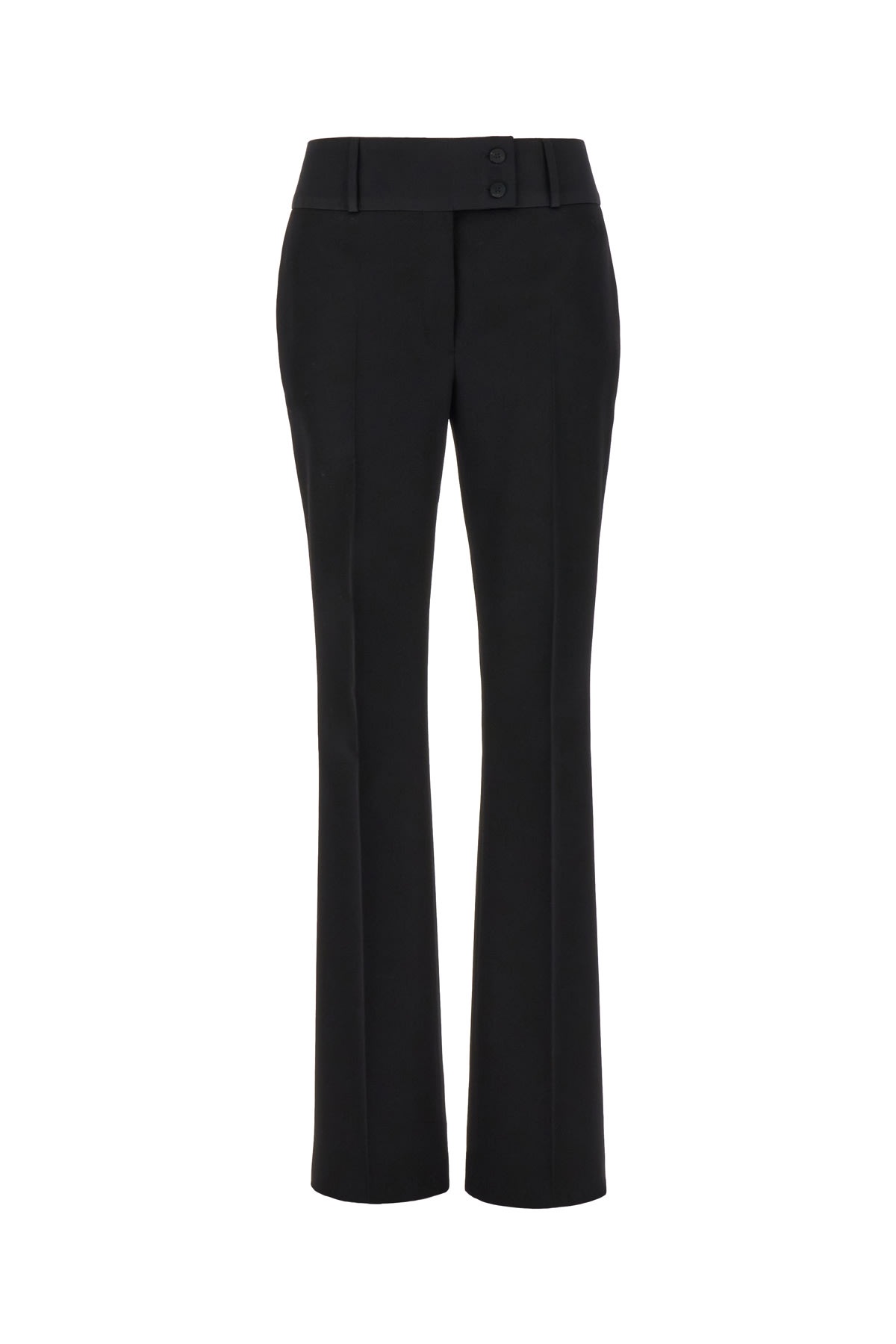 Ferragamo Black Wool Pant In Nero