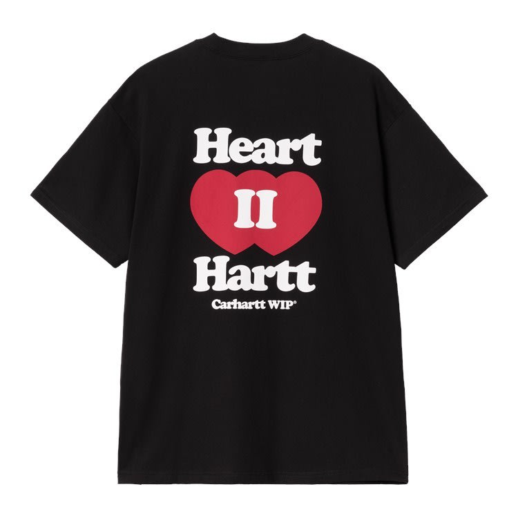 Carhartt Heart Motif Crew Neck Graphic Print T-shirt In Black