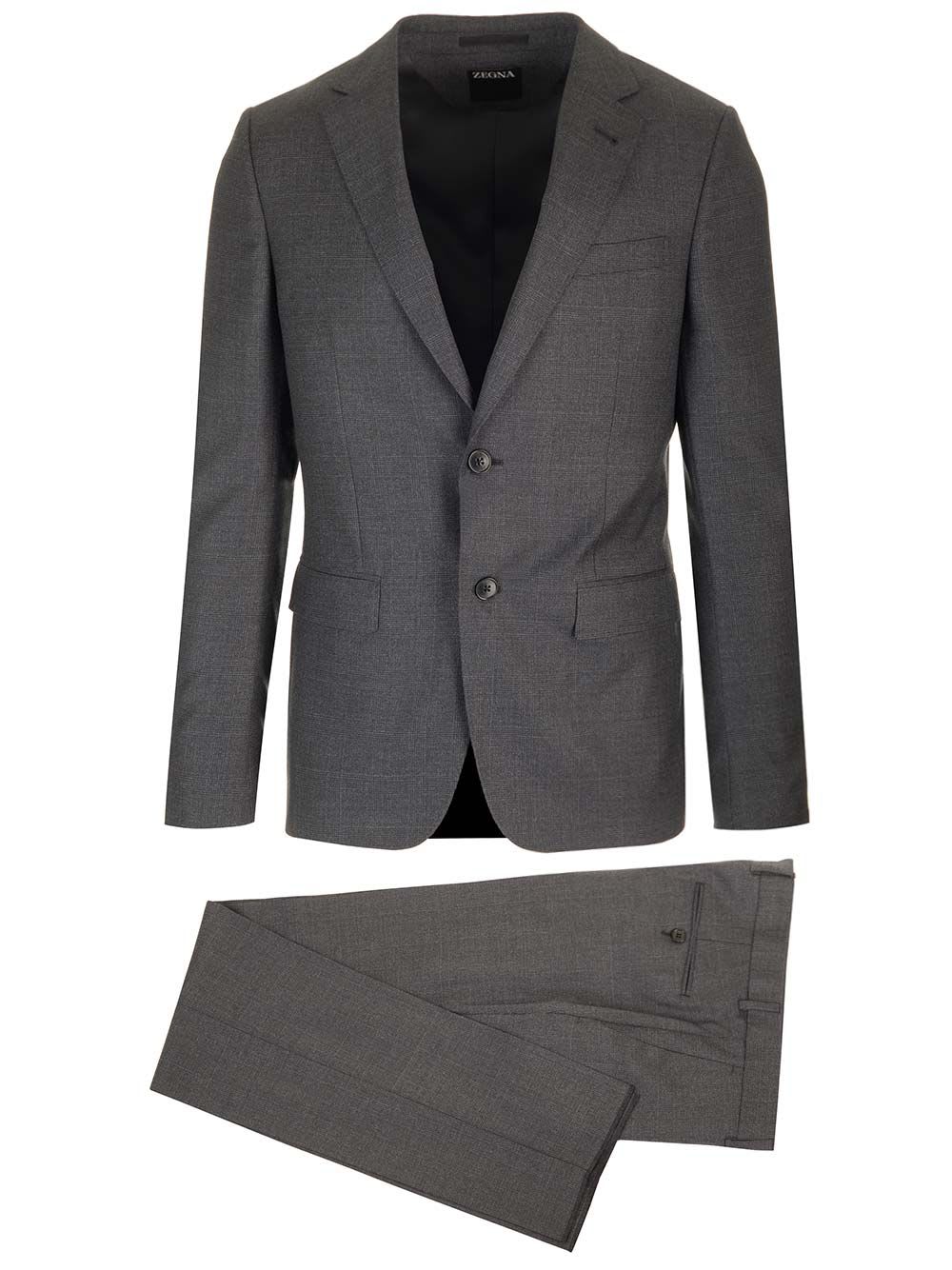 Grey Galles Pure Wool Tailored Suit