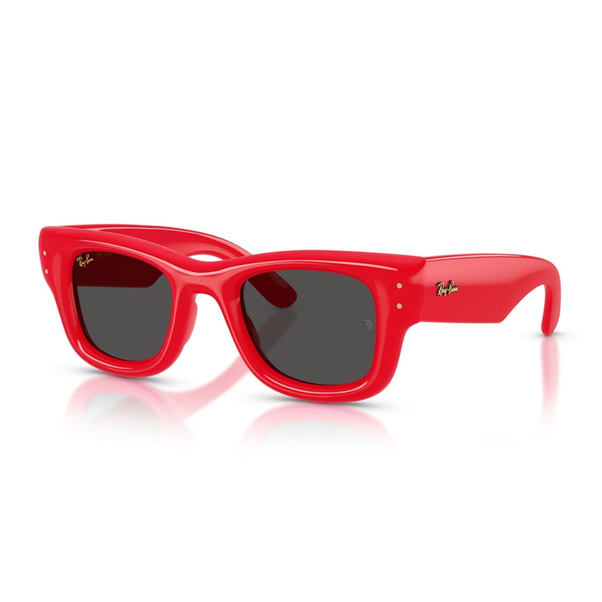 Ray Ban Rayban Rb4940 Wayfarer Puffer By Asap Rocky 683187 Lucido Rosso Sunglasses In Red