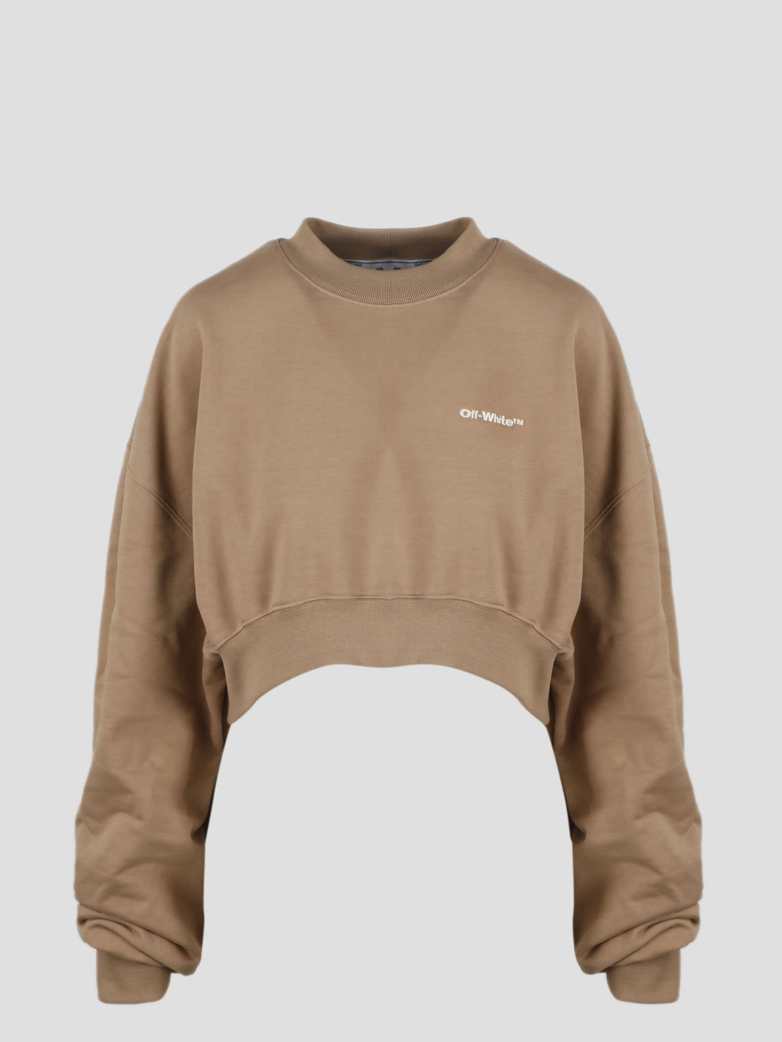 Off-White For All Crop Over Crewneck Sweatshirt