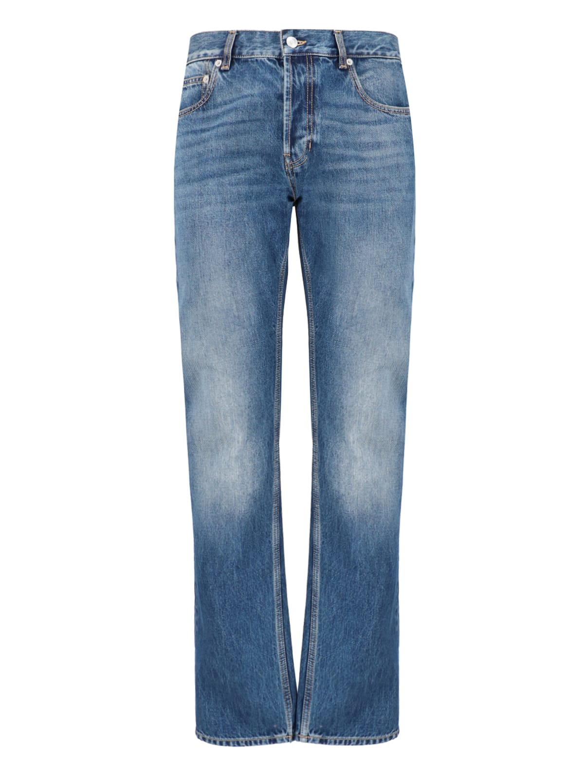 Shop Alexander Mcqueen Straight Jeans In Blue