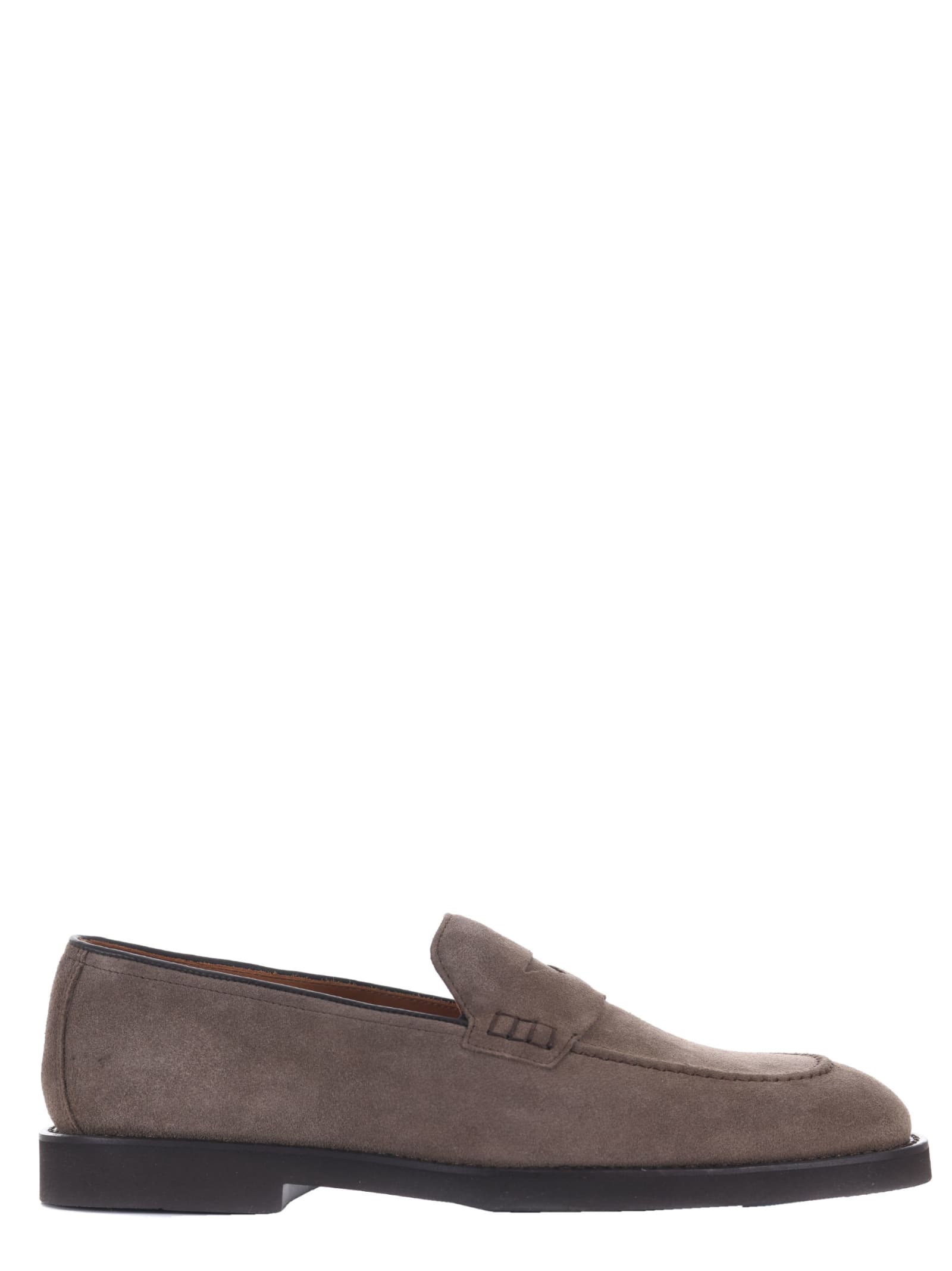 Shop Doucal's Doucals Loafers In Tortora Scuro