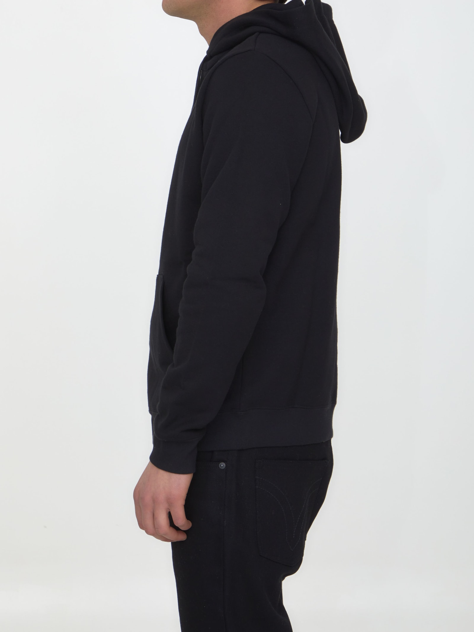 Shop Saint Laurent Cotton Hoodie In Black