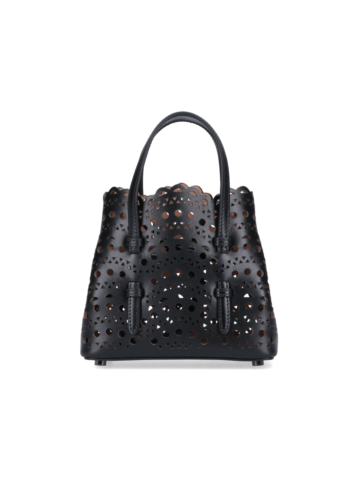 Shop Alaïa Mina 16 Micro Bag In Black