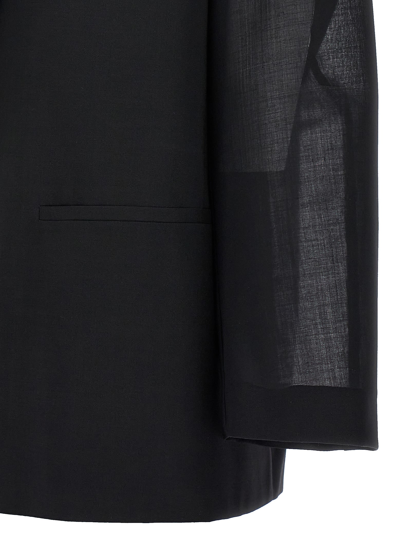 Shop Philosophy Di Lorenzo Serafini Single-breasted Wool Blend Blazer In Black