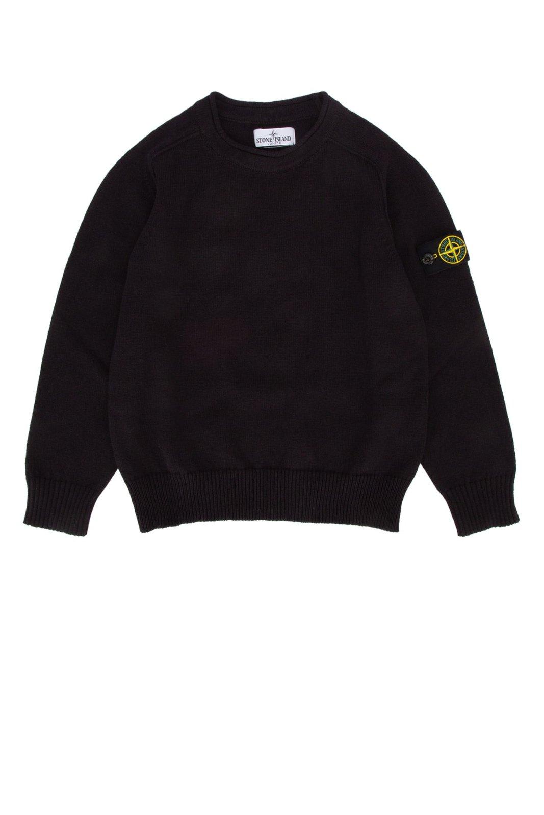 Stone Island Sweater Junior Kids Color Black