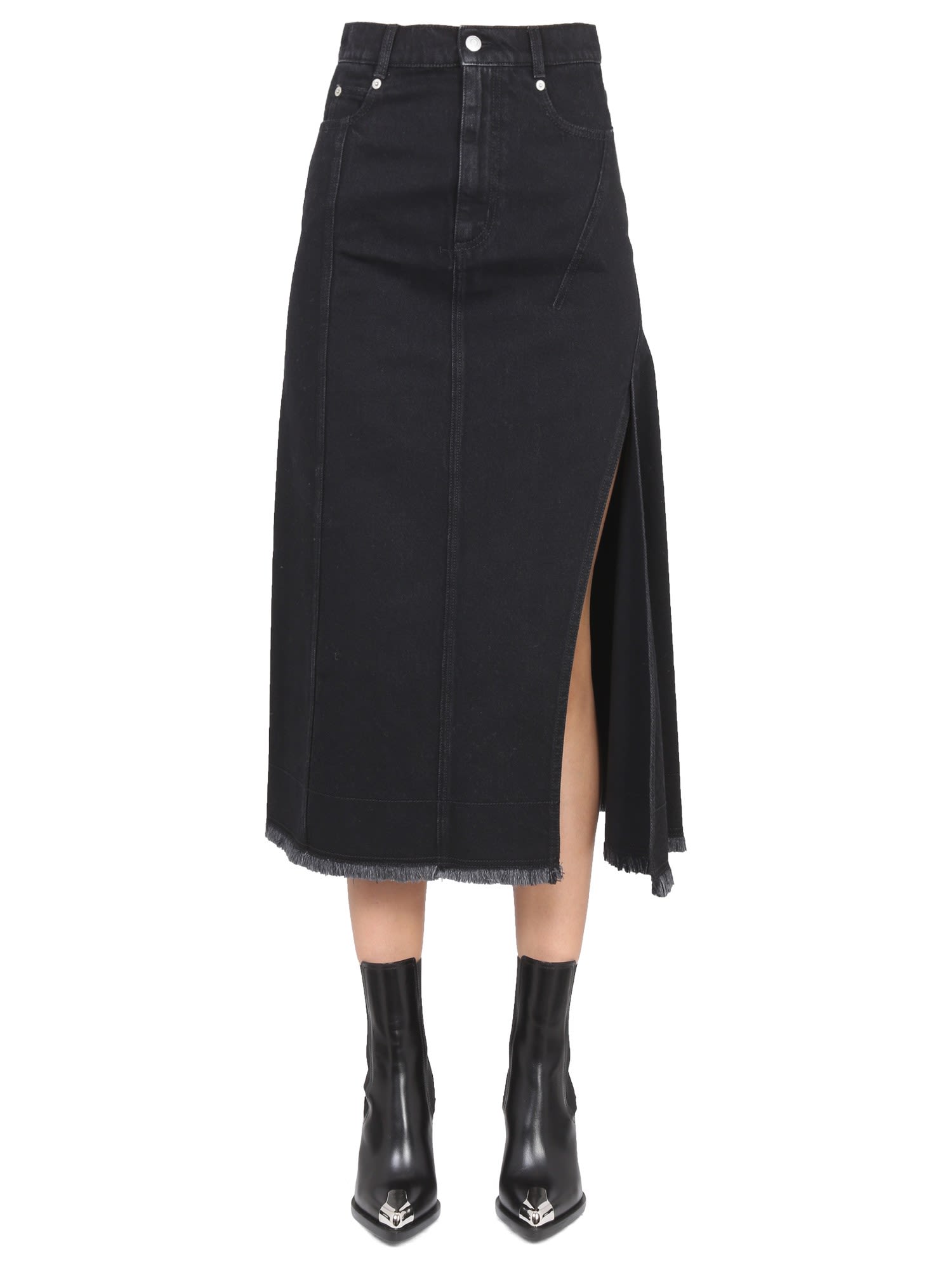Alexander McQueen Midi Skirt With Slit