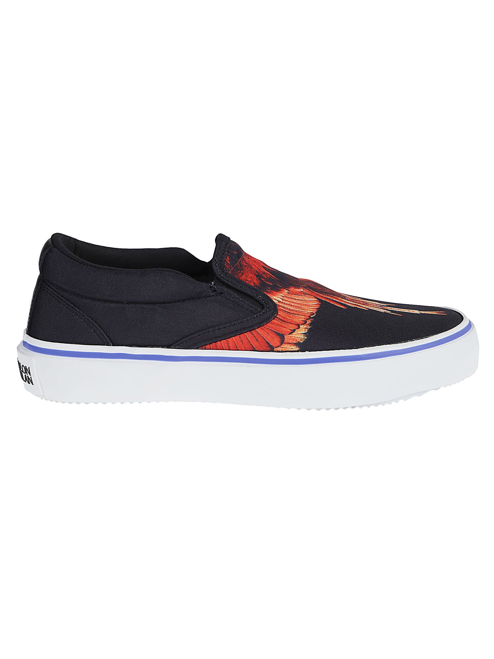 Marcelo Burlon County Of Milan Icon Wings Slipon Trainers In Black Red
