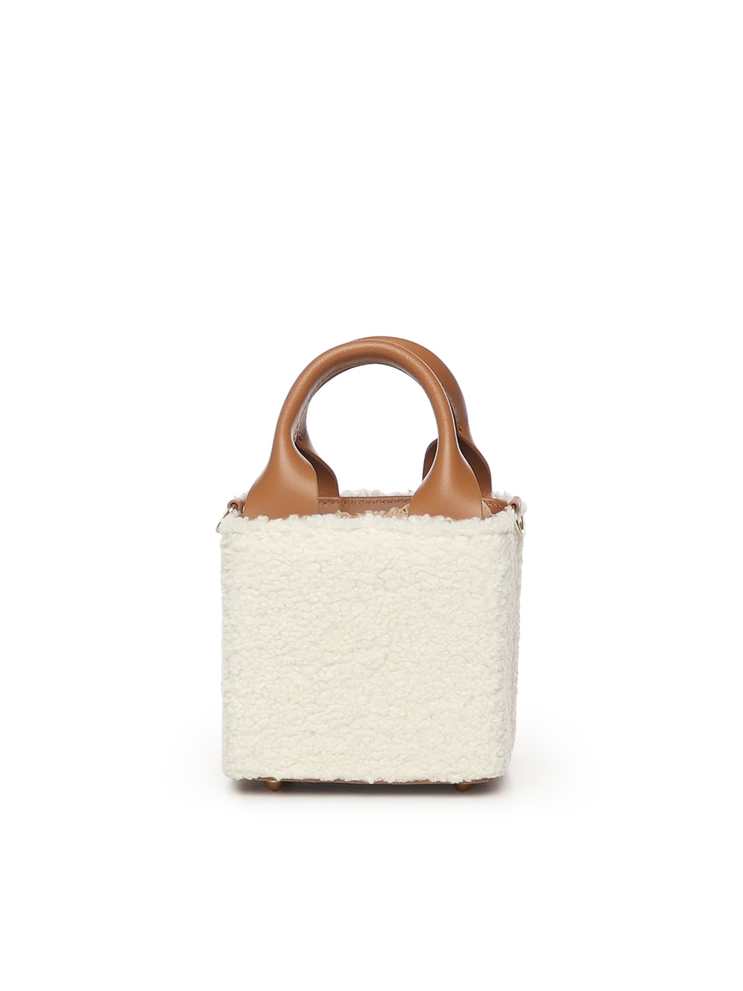 Date Teddy Cube Mini Bag In White