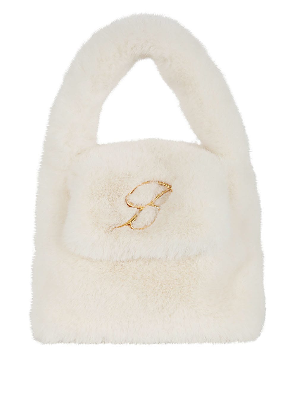 Blumarine Eco Fur Bag In Butter