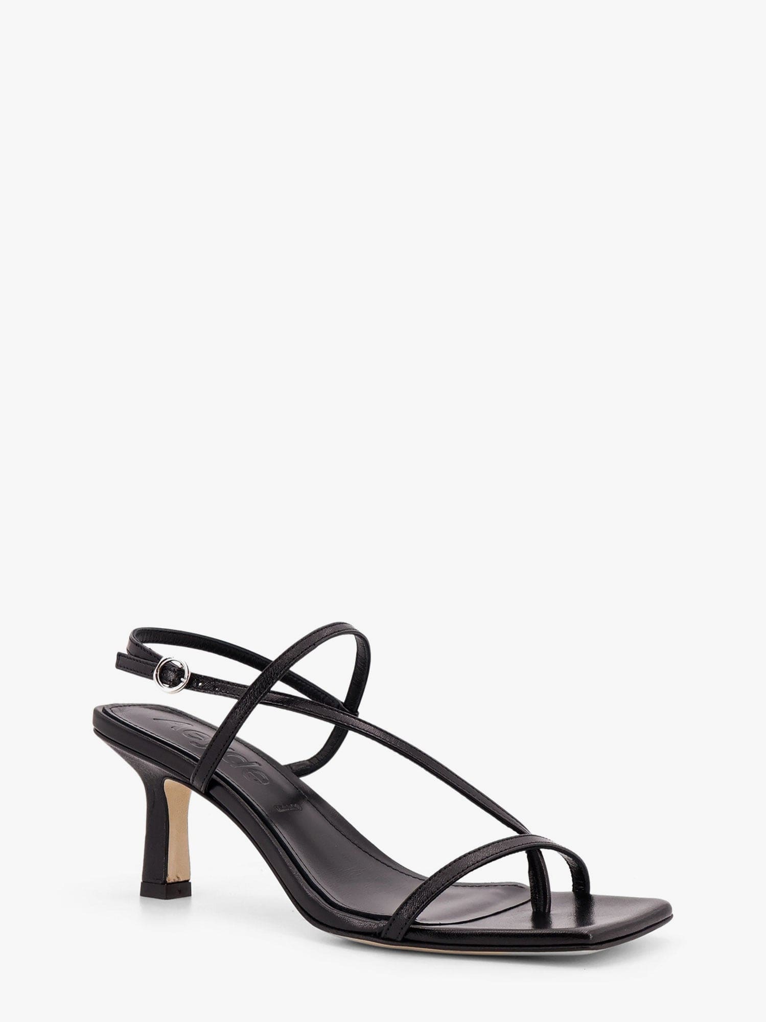 Shop Aeyde Elise Leather Thong Sandals In Black
