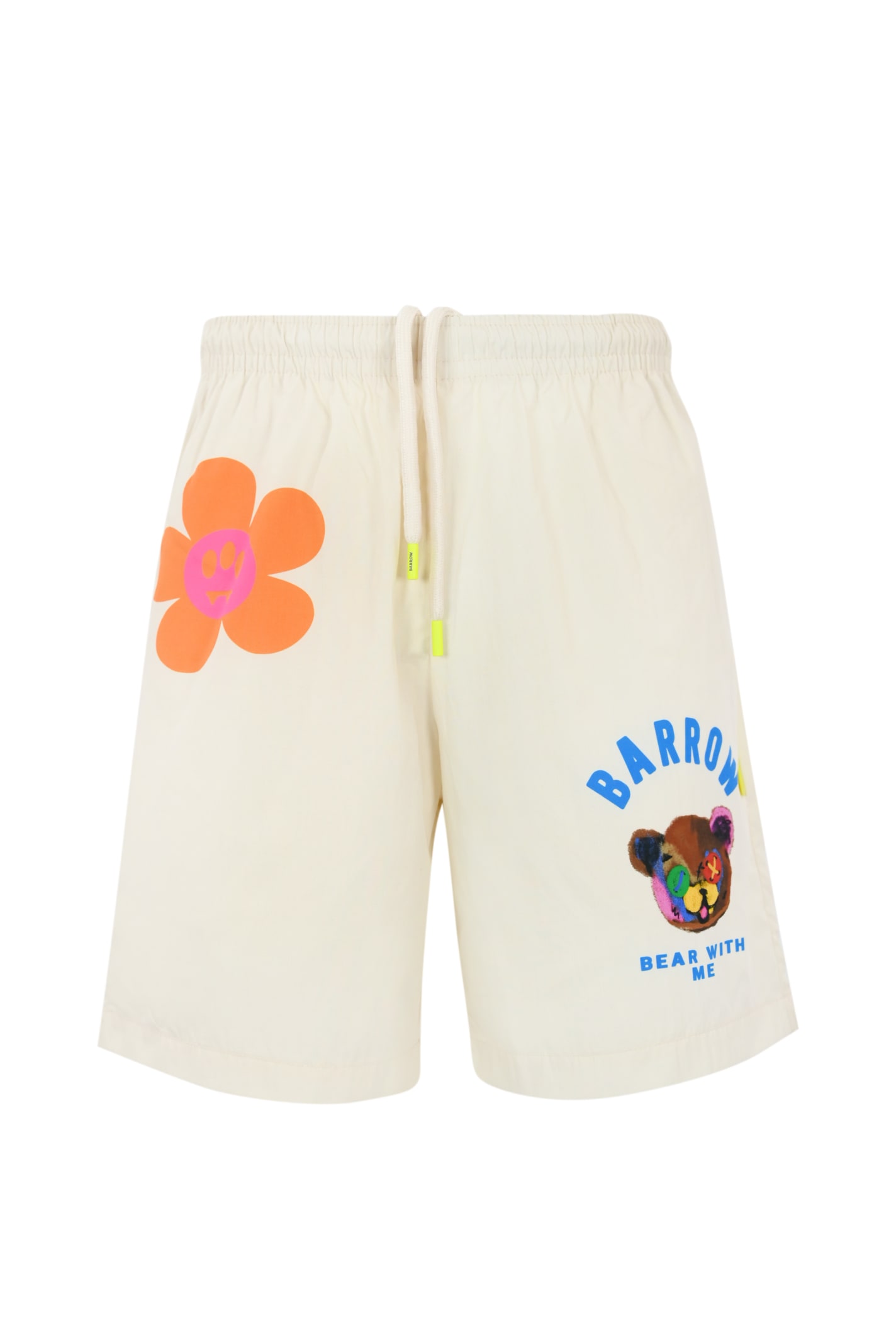 Cotton Shorts With Teddy Print