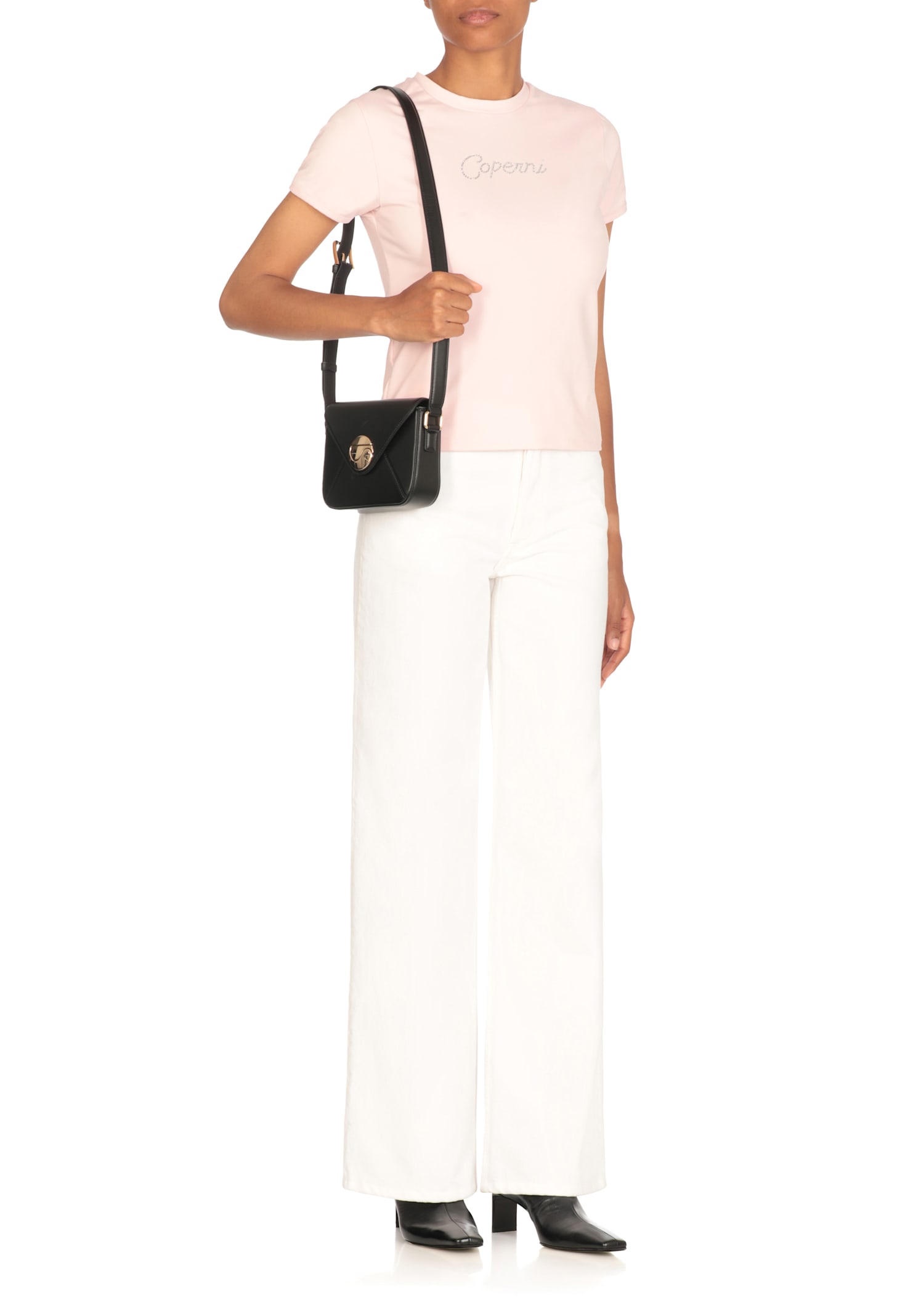 Coperni Shoulder Bag With Clasp Fastening And Adjustable Strap In Black
