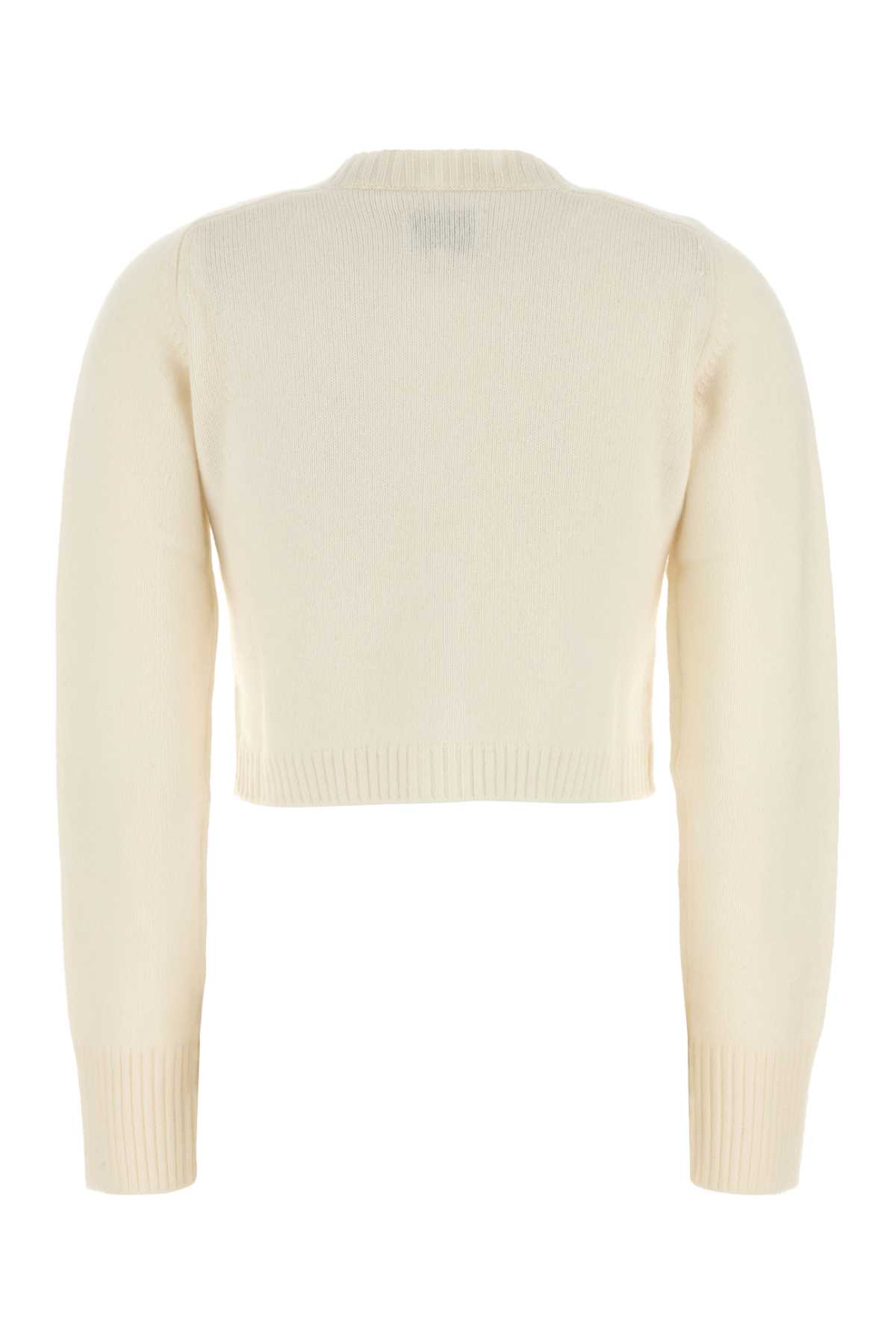 Loulou Studio Loulou Ivory Cashmere Zephir Cardigan In White