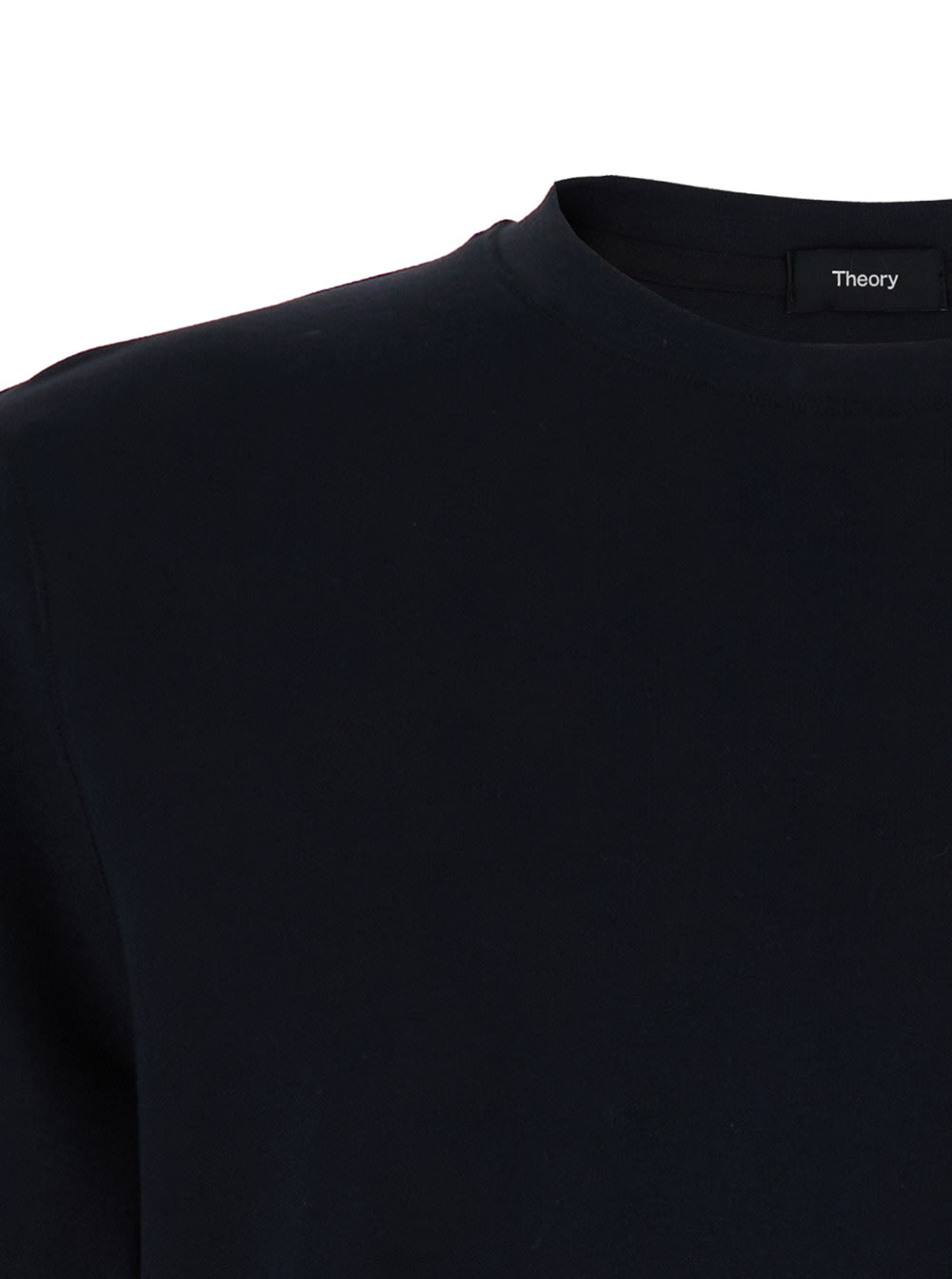 Theory Blue Crewneck T-shirt In Black