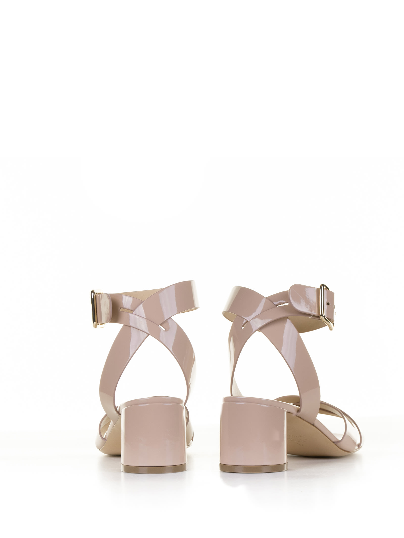 Shop Casadei Emily Viky Sandal With Ankle Strap In Rose