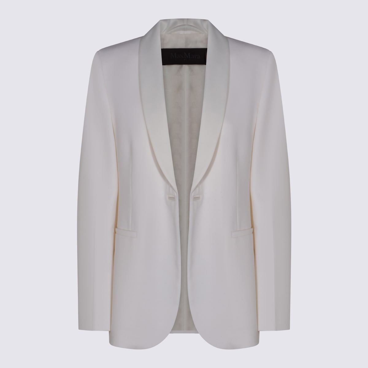 Max Mara White Giselle Blazer In White
