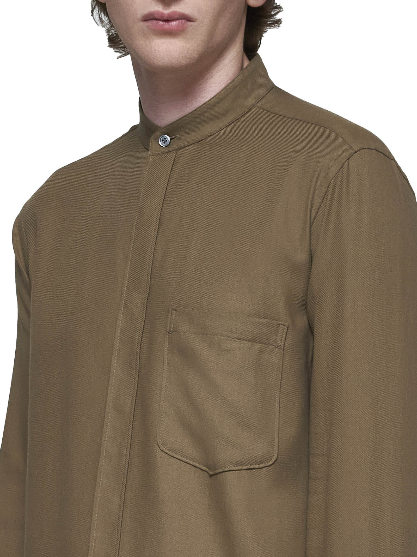 Shop Zegna Shirt In Verde Medio Unito