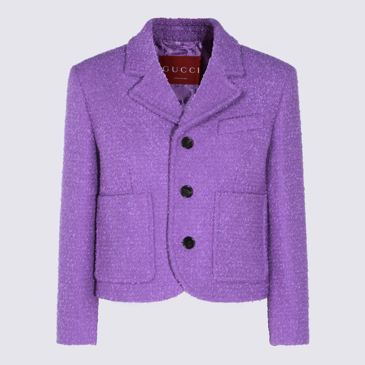 Gucci Purple Cotton Casual Jacket In Purple