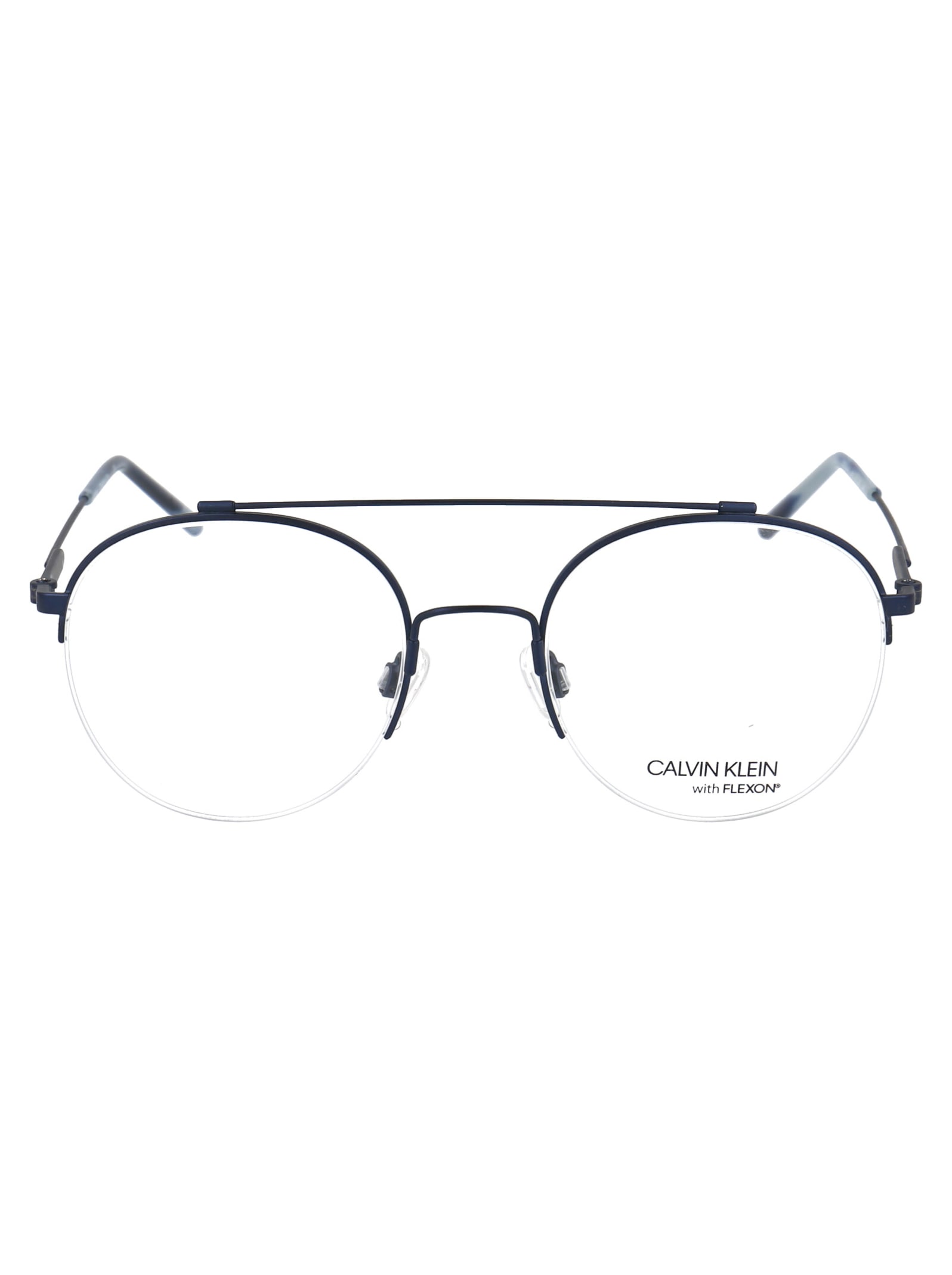 Shop Calvin Klein Ck19144f Glasses In 410 Satin Navy