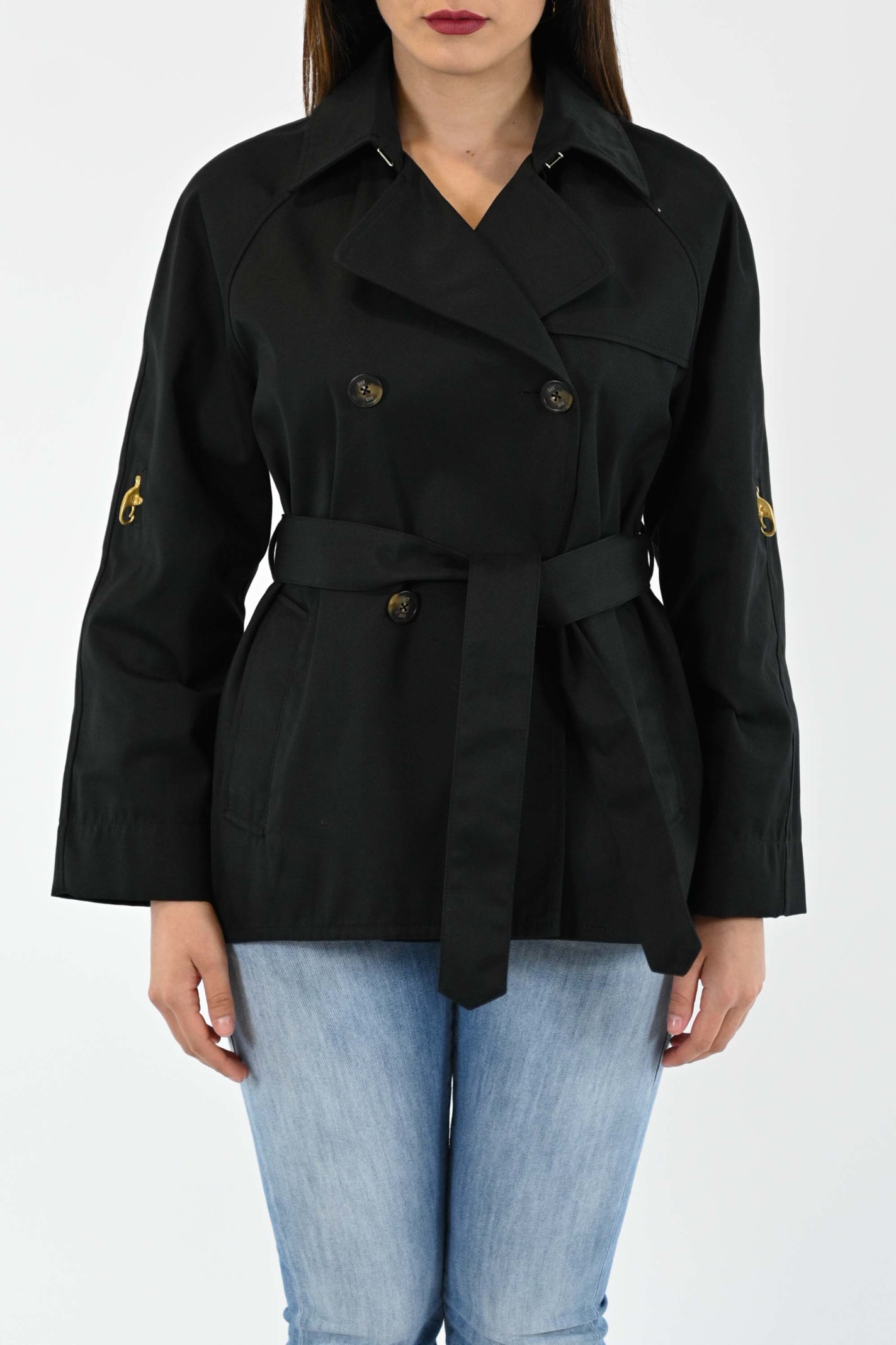 FAY SHORT DOUBLE-BREASTED TRENCH COAT