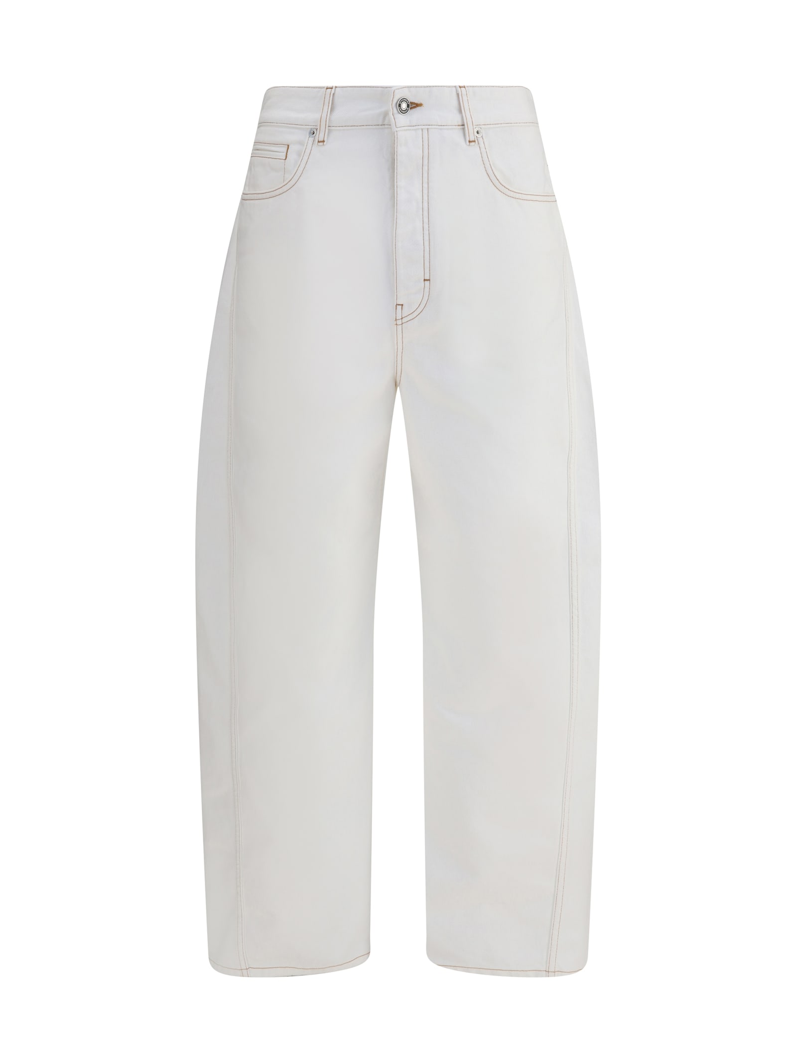 Givenchy White Denim Wide-leg Jeans In White