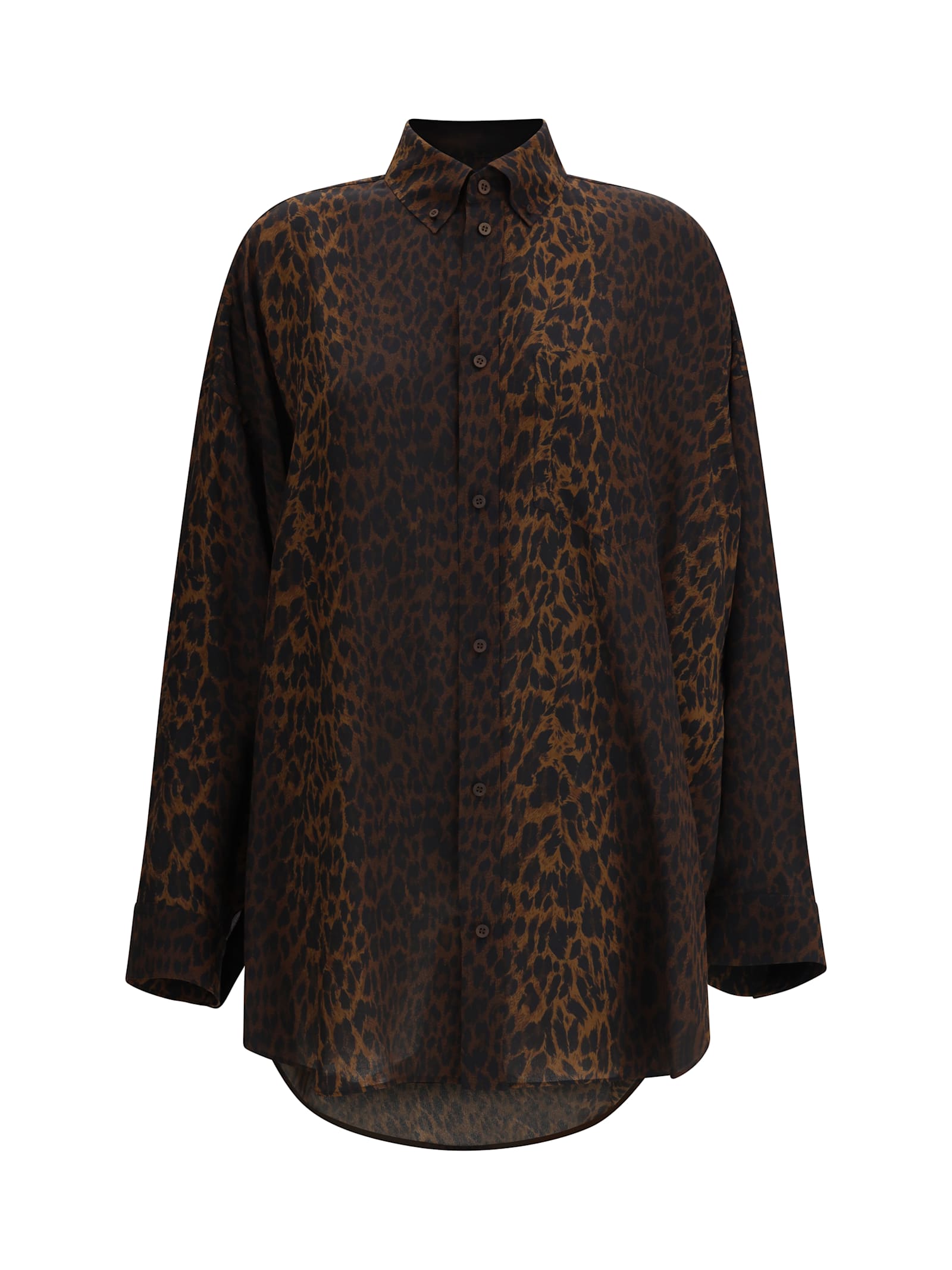 Balenciaga Tracksuit-style Silk-crepe Blouse