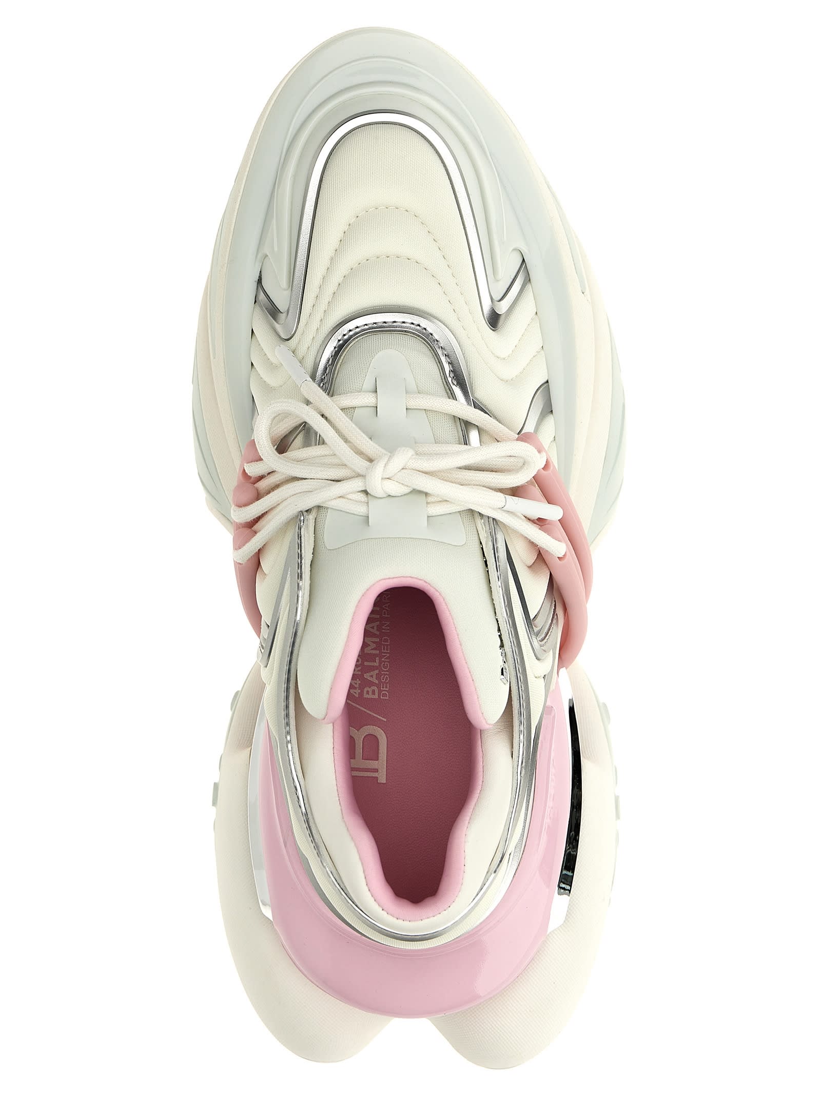 Shop Balmain Unicorn Wave Sneakers In Pink