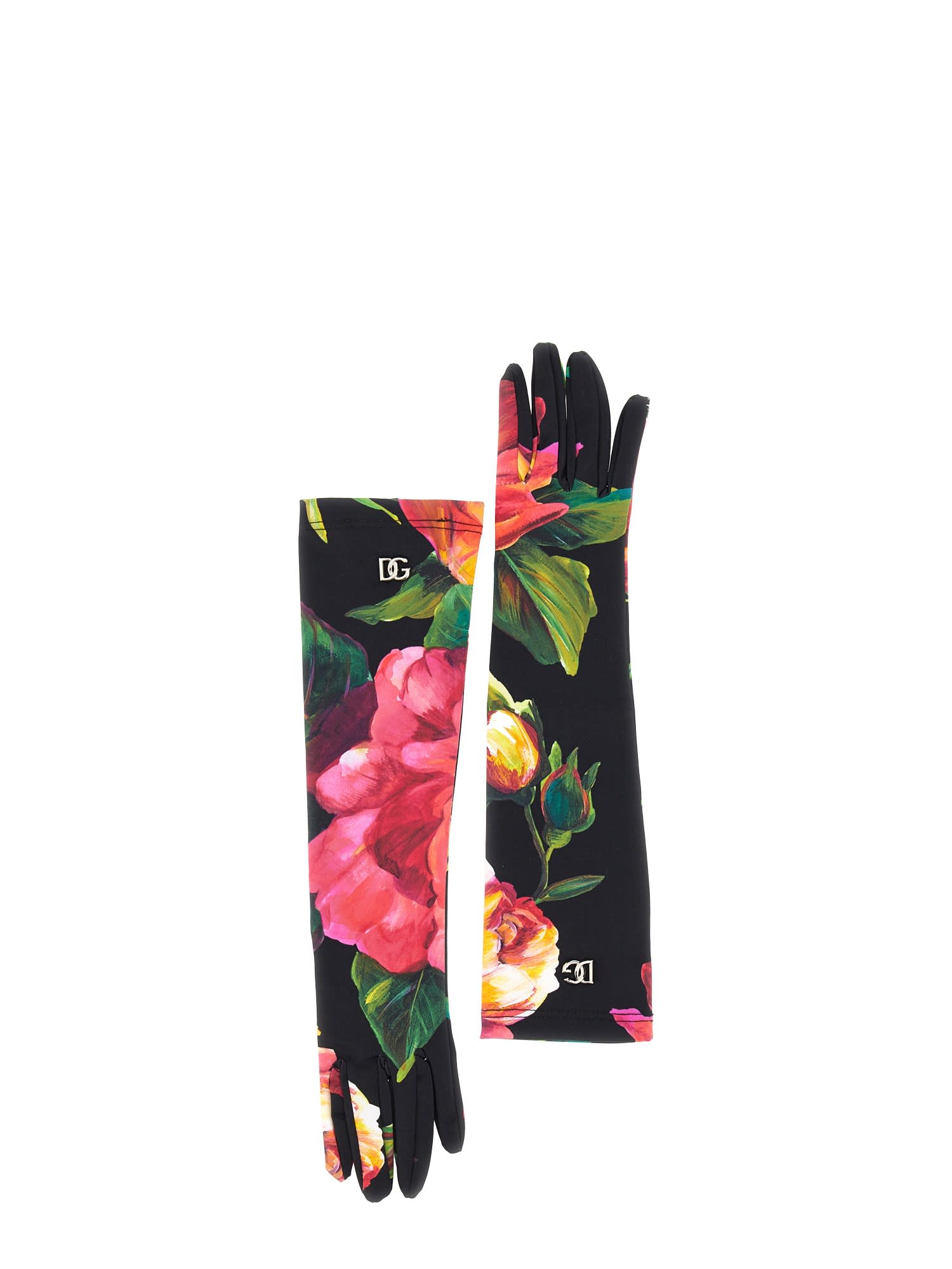 Dolce & Gabbana Gloves With Flower Print