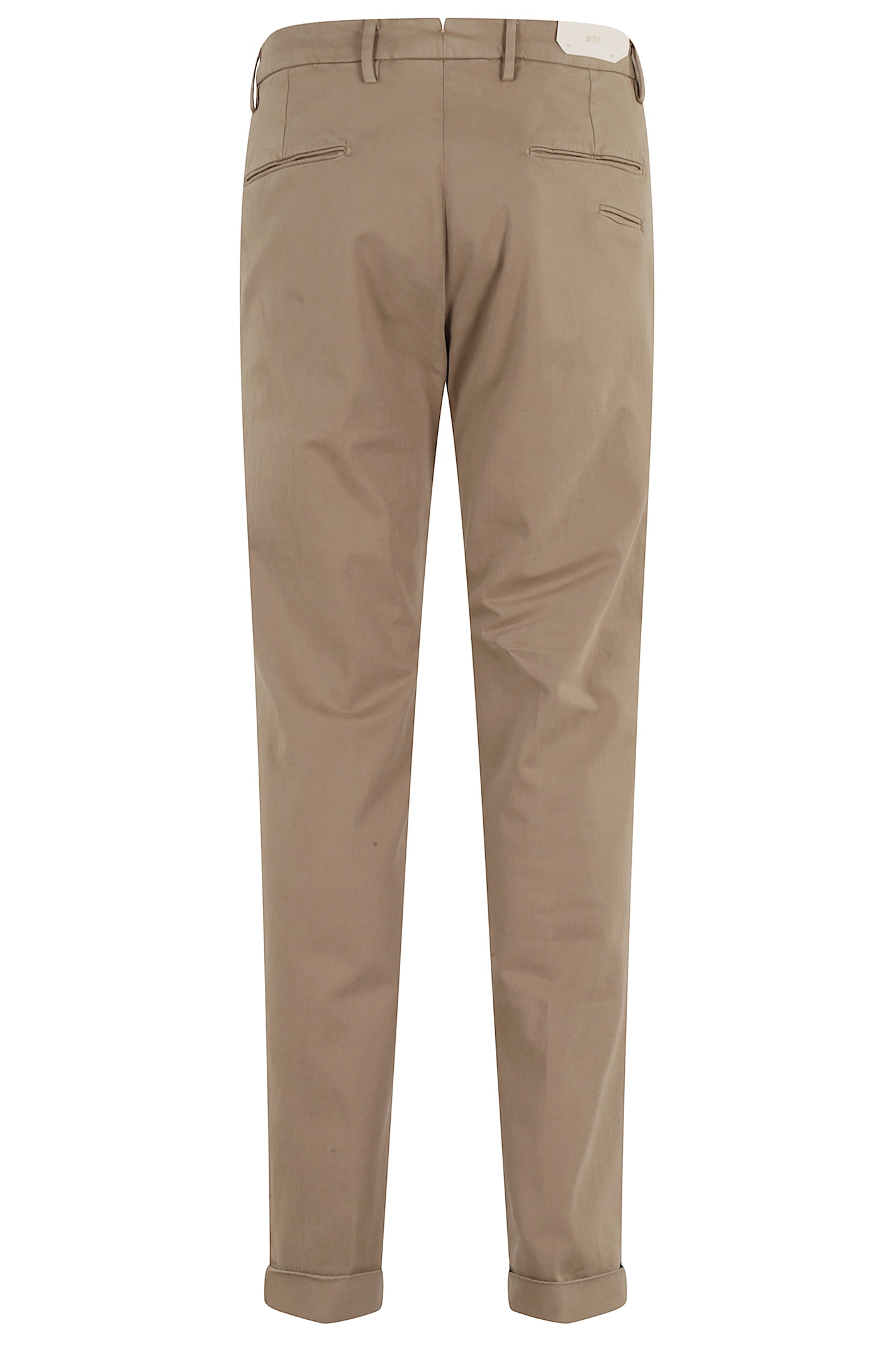 Briglia 1949 Pantalone Ventre Piatto Raso Cotone In Brown