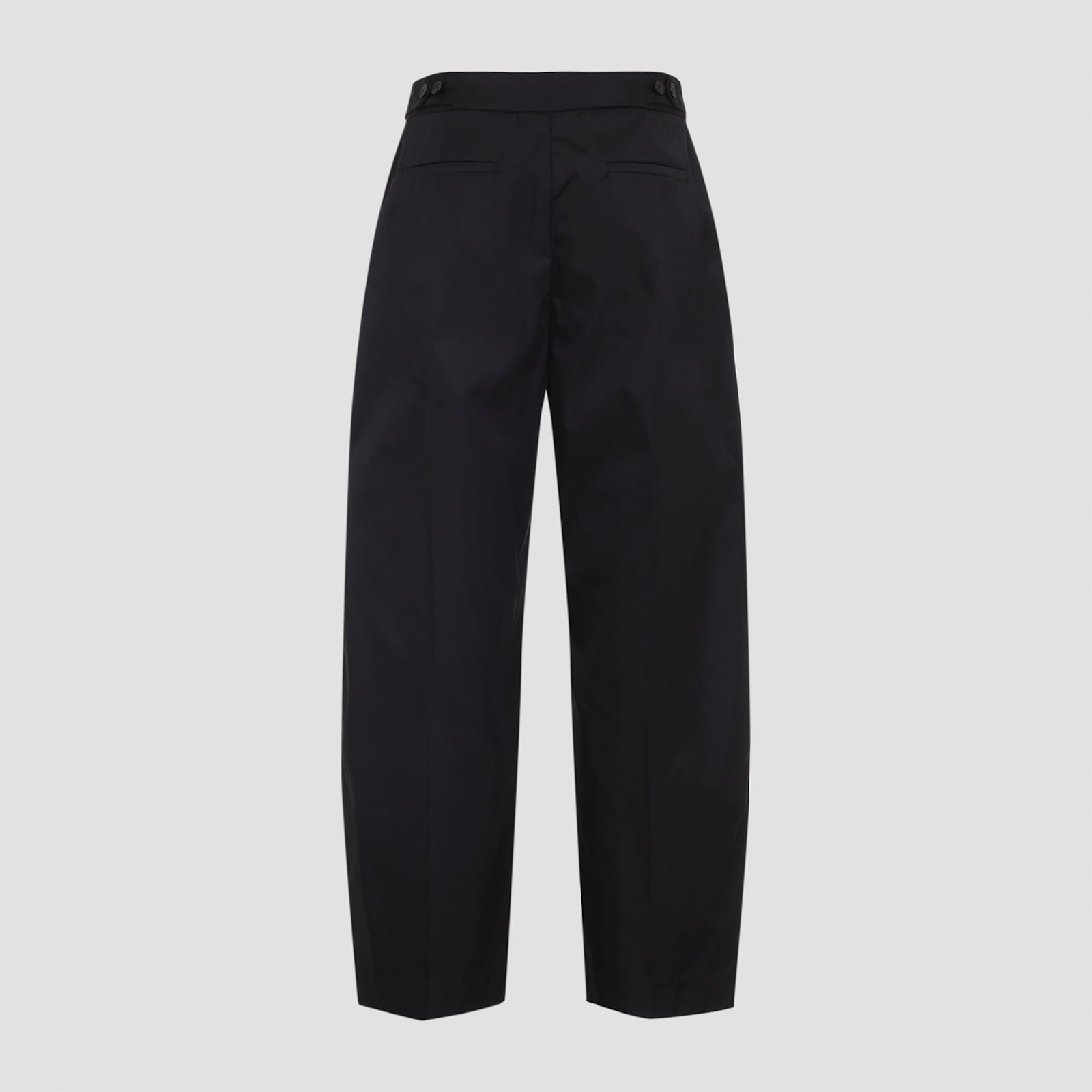 Alaïa Black Technical Taffeta Tailored Pants In Black