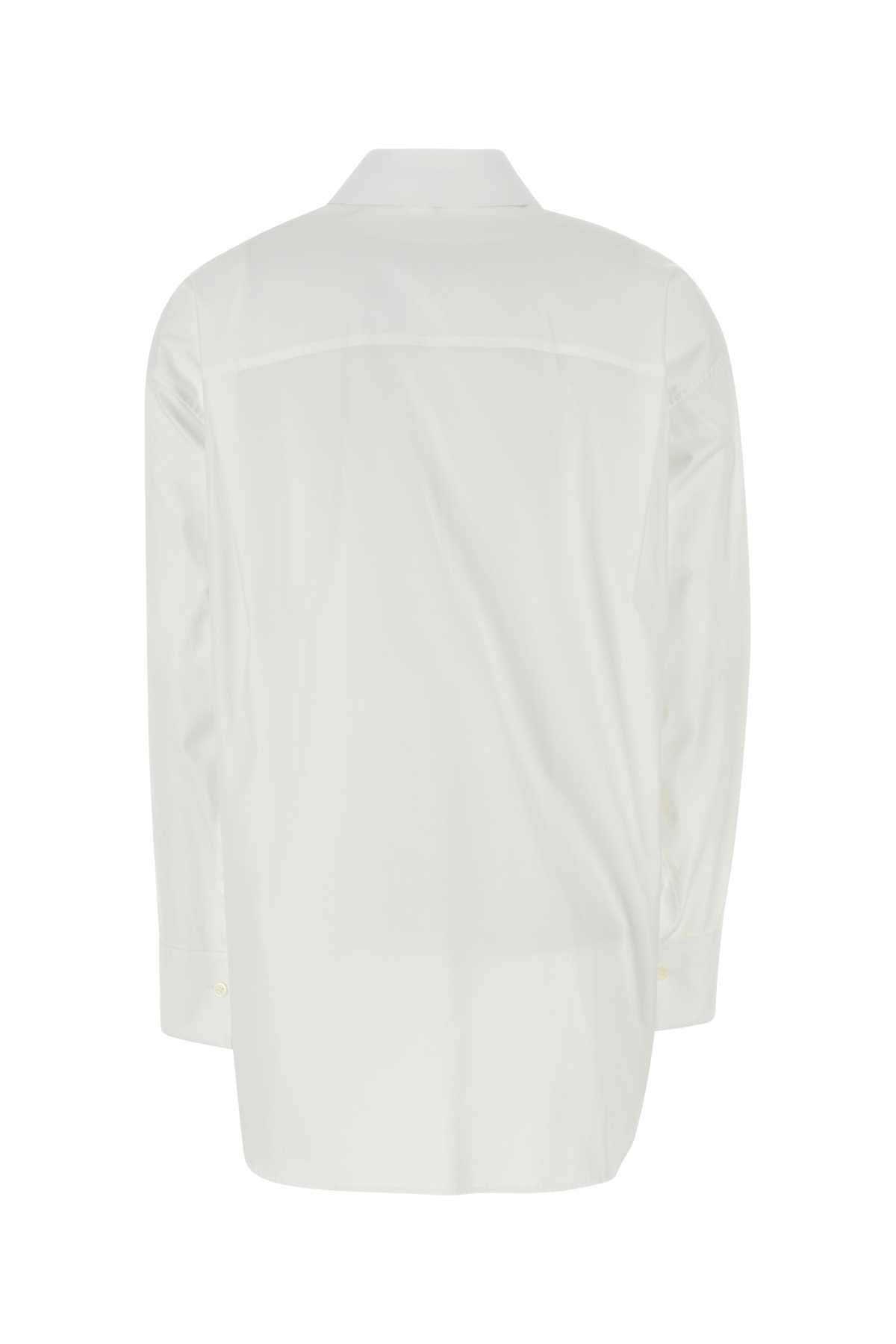 Loewe White Poplin Oversize Shirt In White