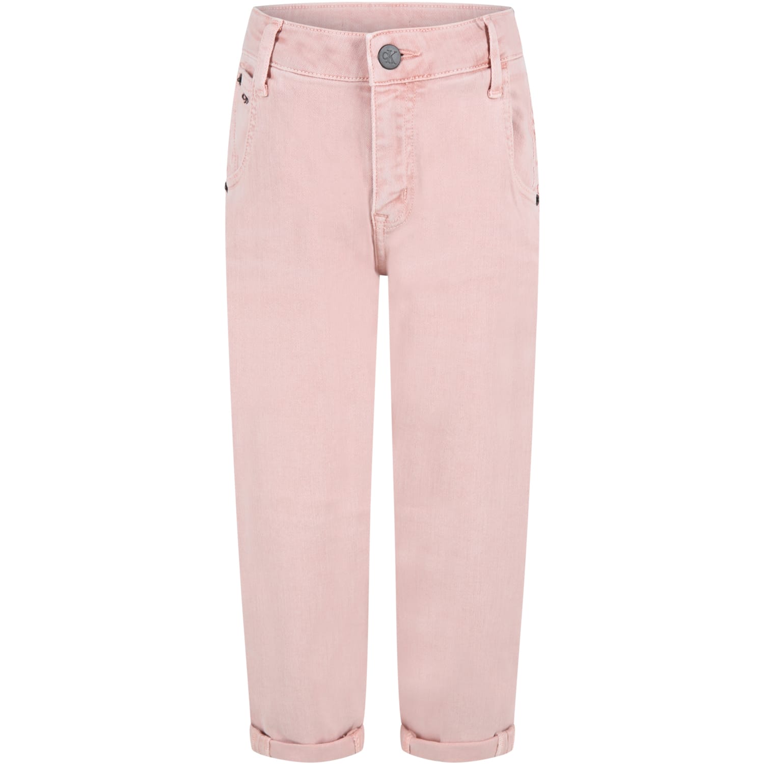 Calvin Klein Pink Jeans For Girl With Logo
